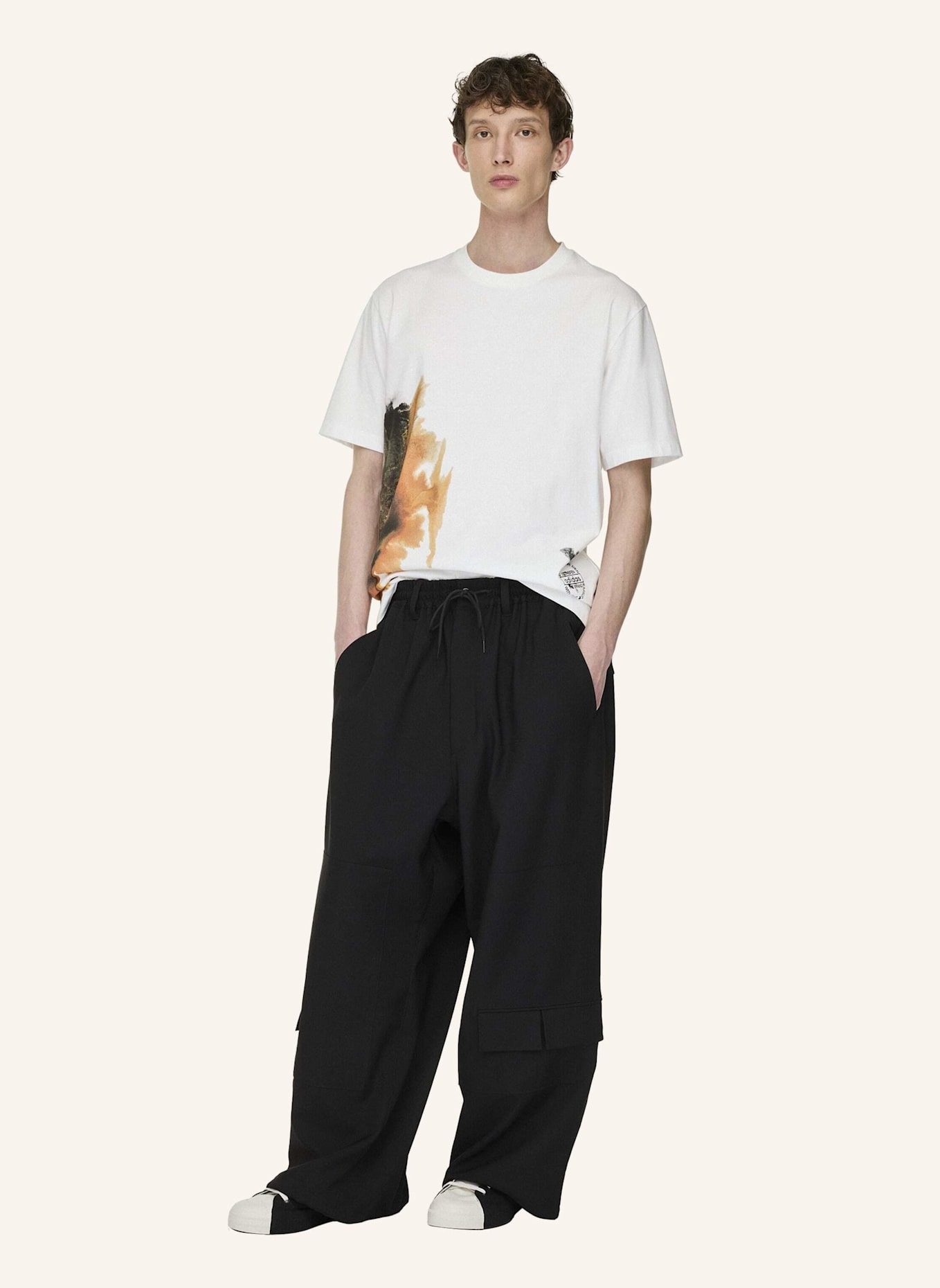 Y-3 Y-3 AOP KURZÄRMELIGES T-SHIRT: WEISS