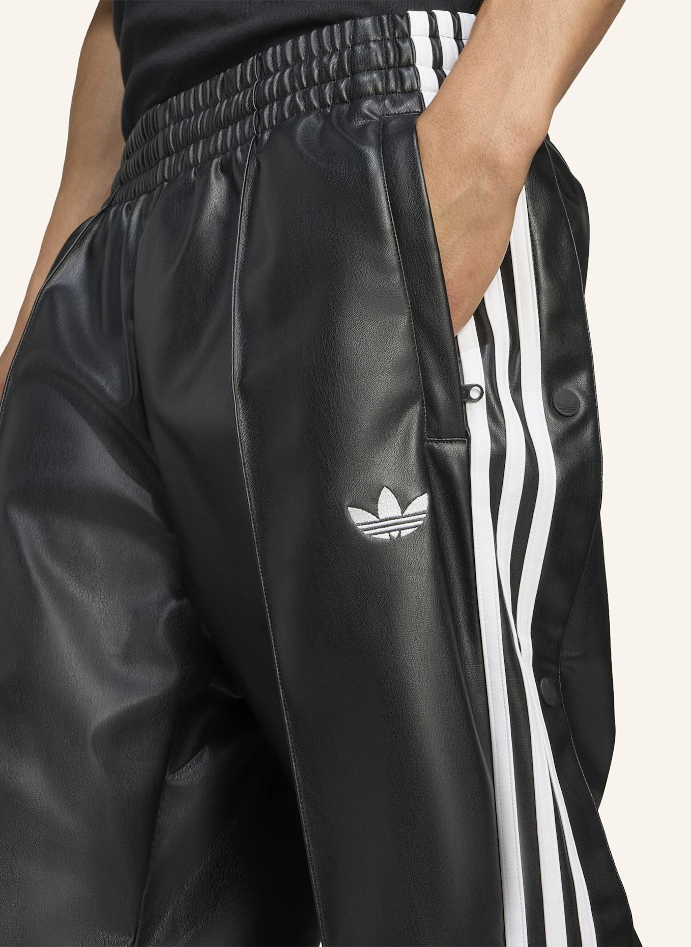 adidas Originals ADIDAS X JEREMY SCOTT SYNTHETIKLEDER WEITE HOSE: SCHWARZ
