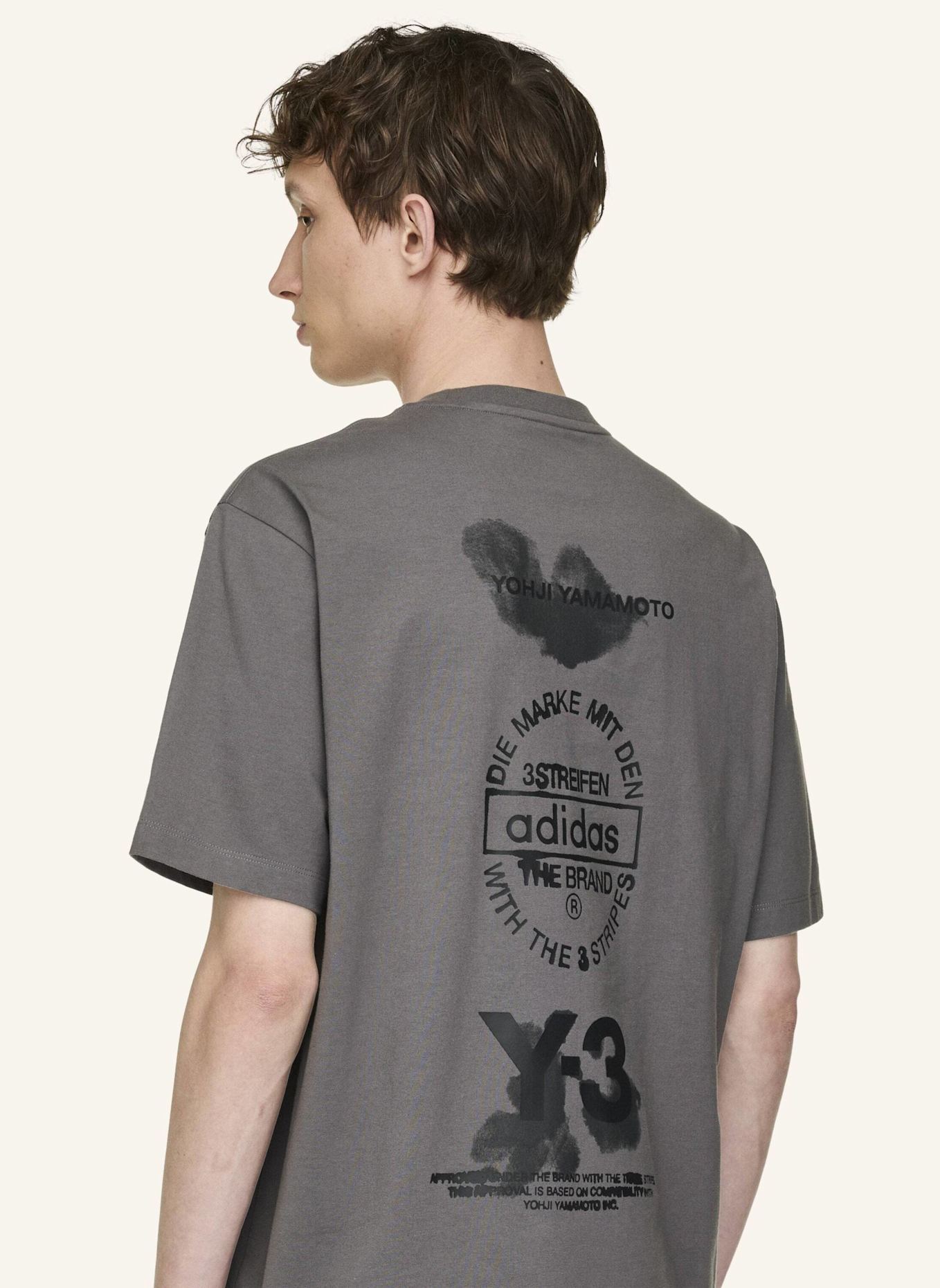 Y-3 Y-3 GRAPHIC T-SHIRT: GRAU