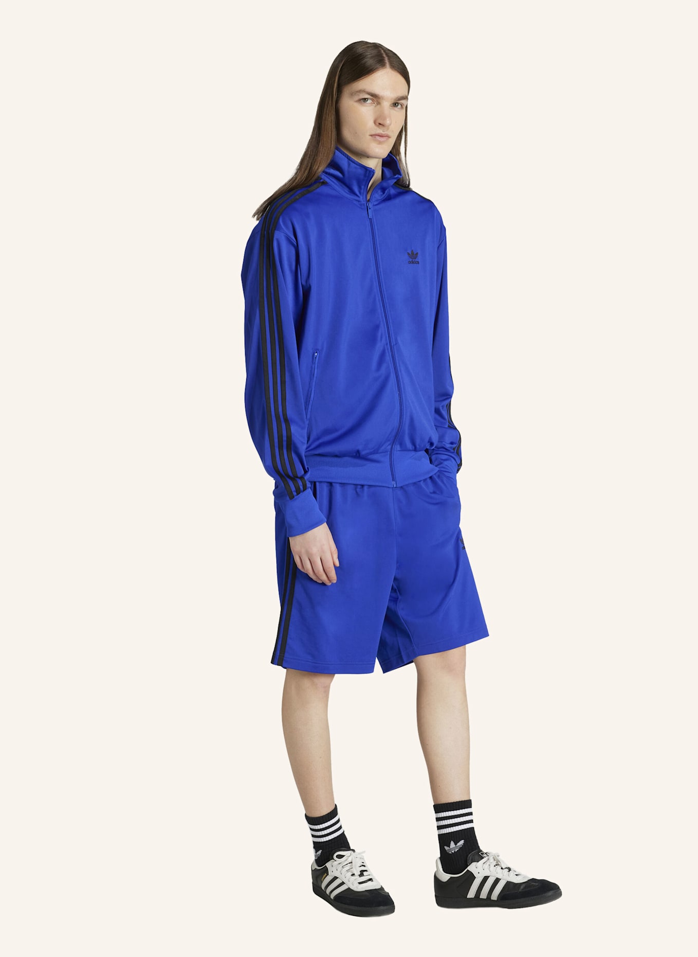 adidas Originals ADICOLOR FIREBIRD SHORTS: BLAU/ SCHWARZ