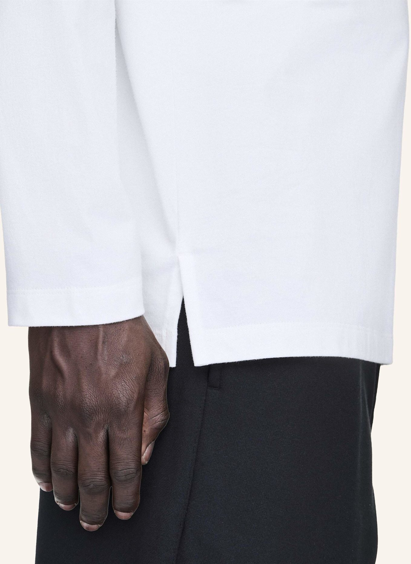 Y-3 LONGSLEEVE T-SHIRT MIT Y-3 GRAFIK: WEISS