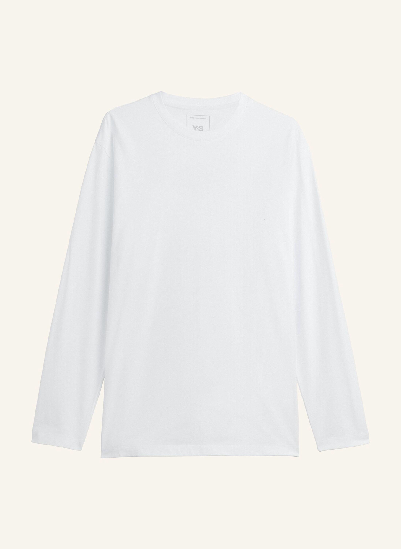 Y-3 LONGSLEEVE T-SHIRT MIT Y-3 GRAFIK: WEISS