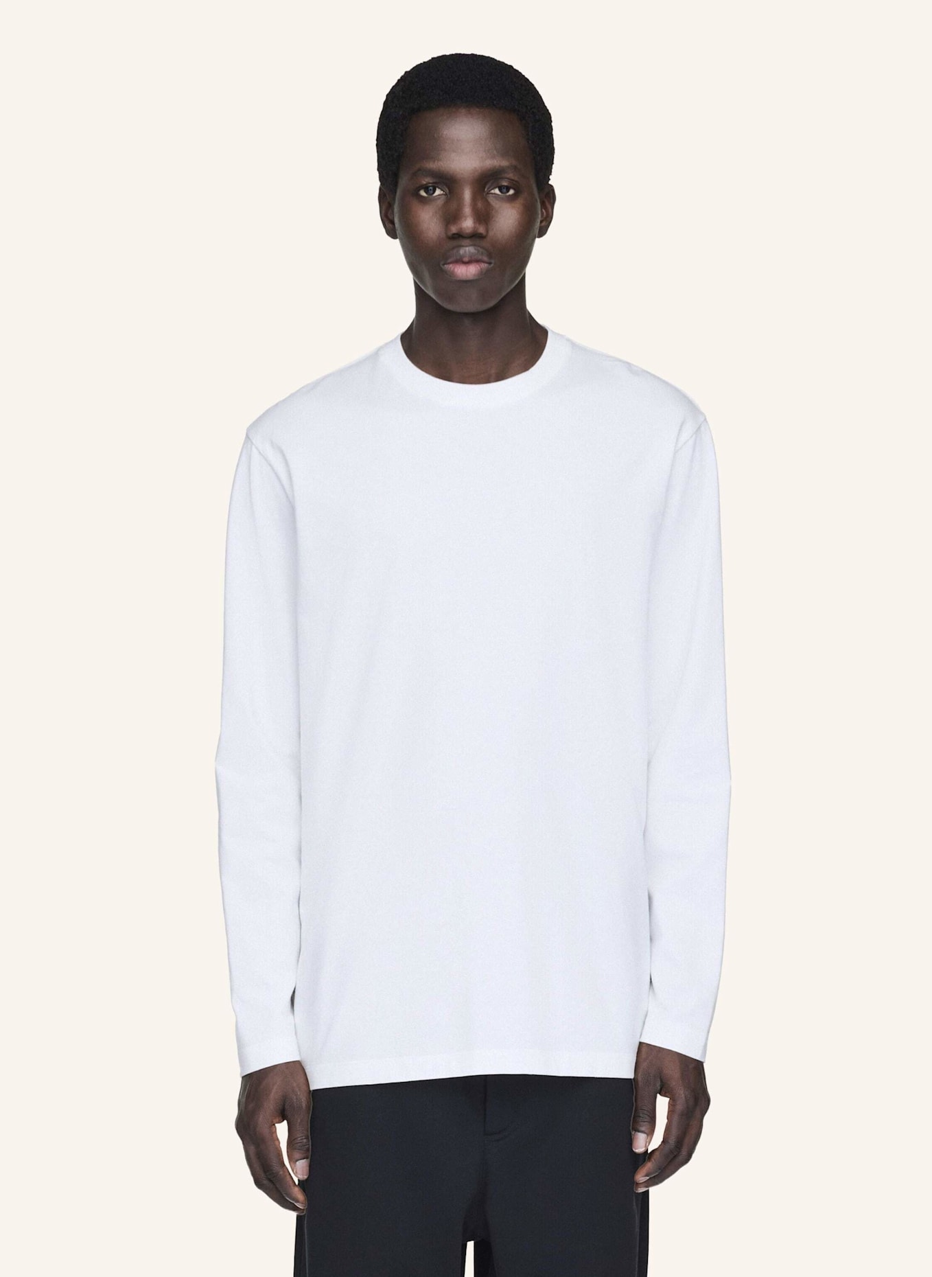 Y-3 LONGSLEEVE T-SHIRT MIT Y-3 GRAFIK: WEISS