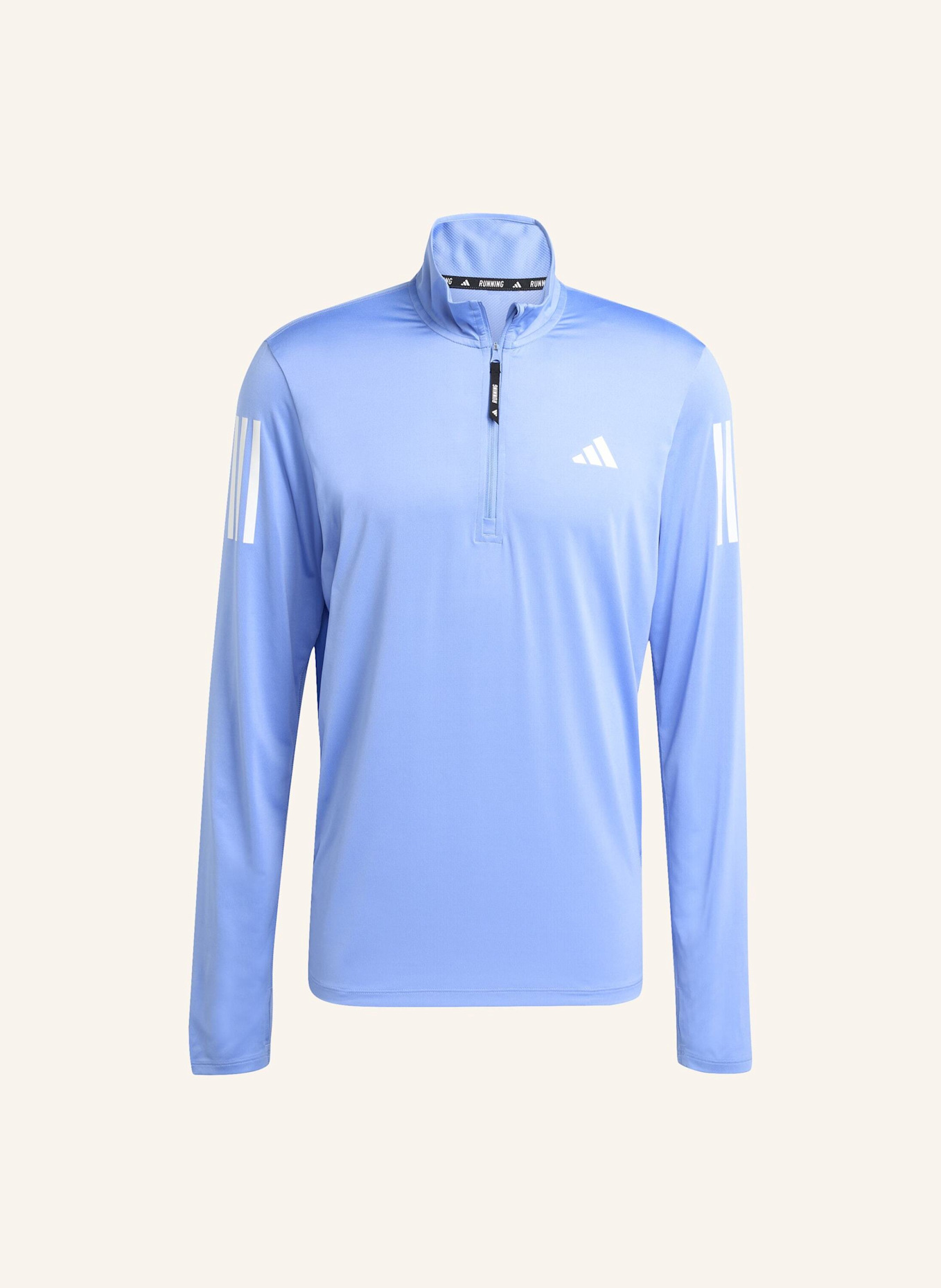 adidas Laufshirt OWN THE RUN HALF ZIP: BLAU