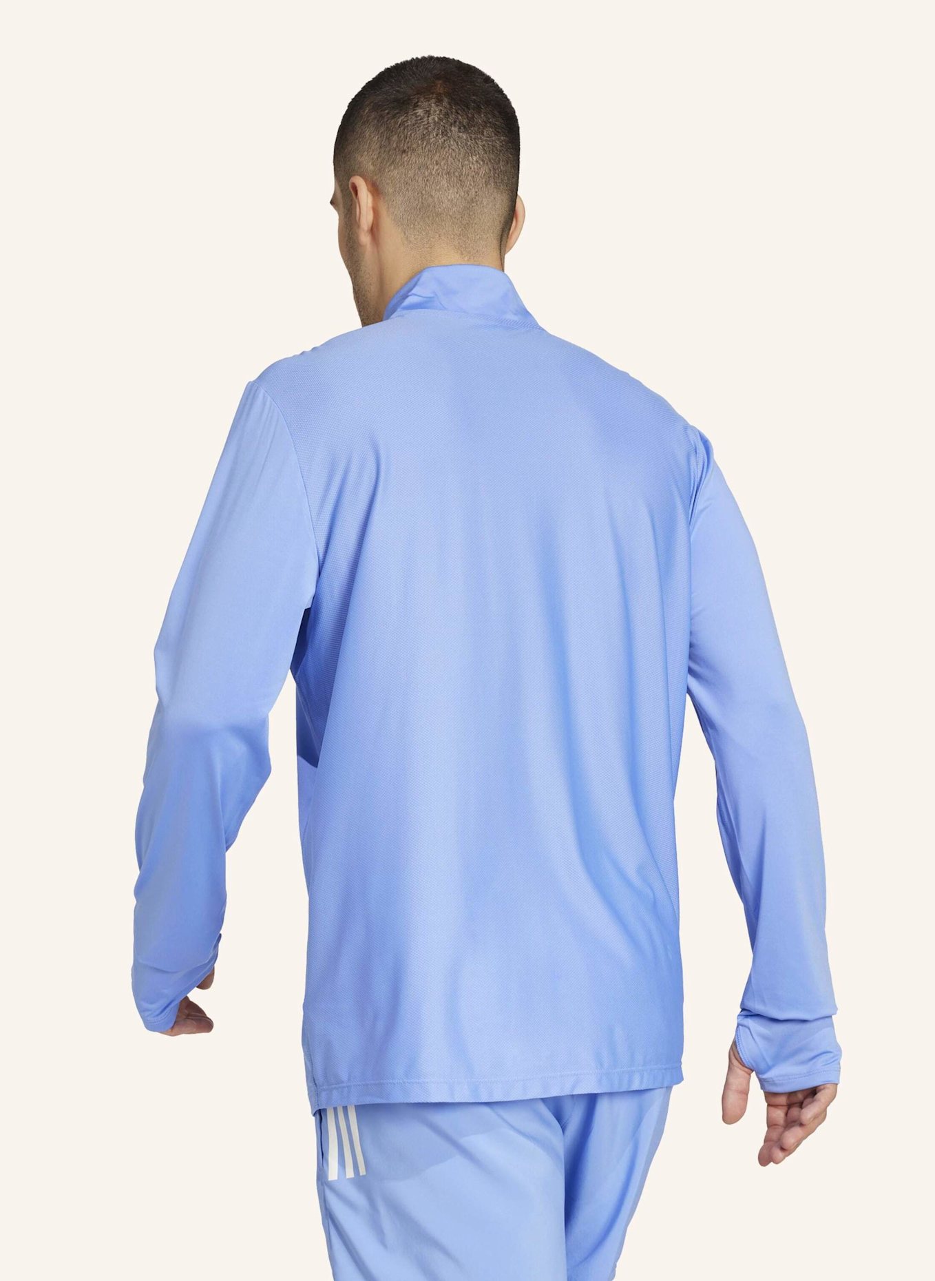 adidas Laufshirt OWN THE RUN HALF ZIP: BLAU