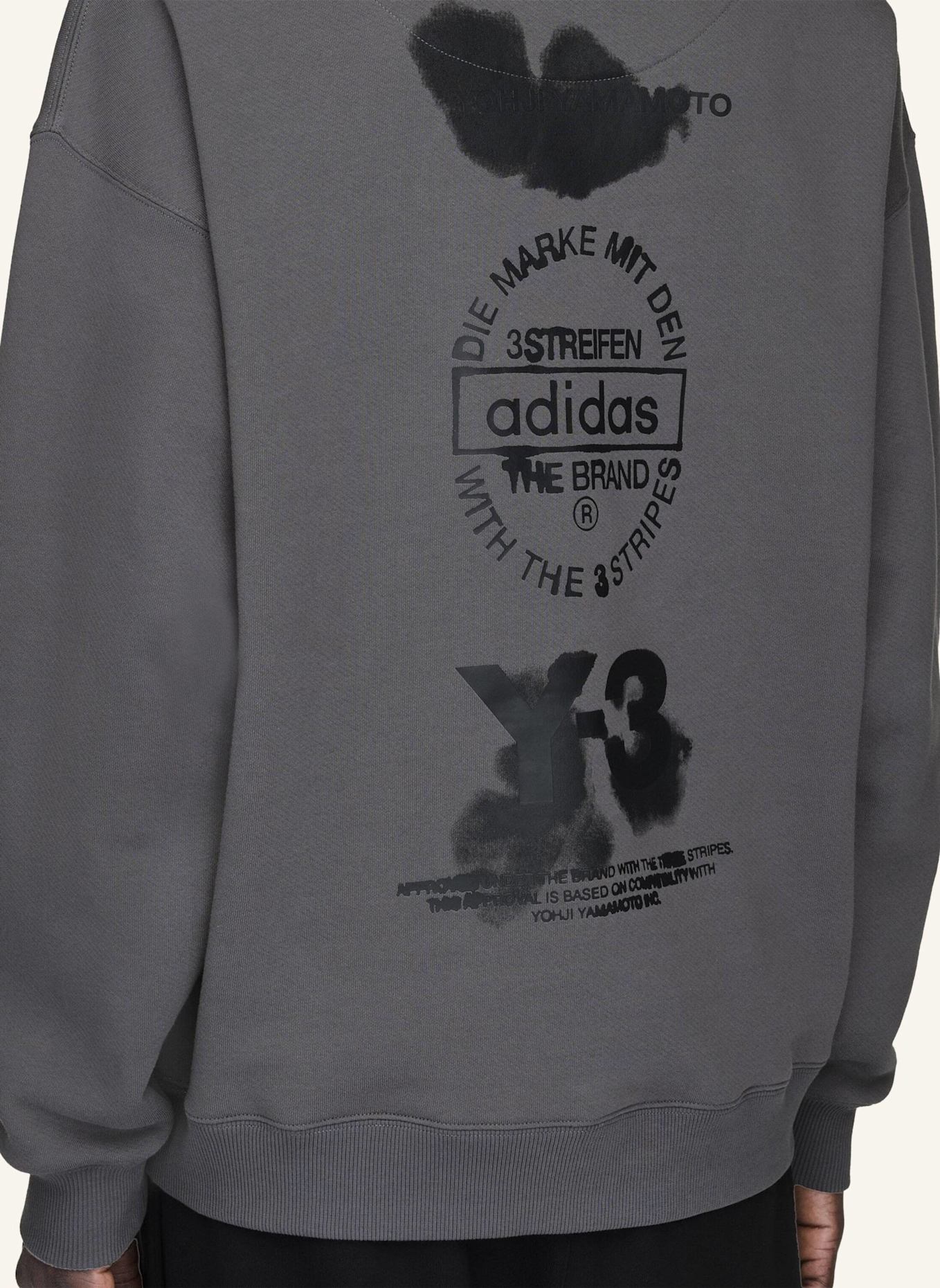 Y-3 Y-3 GRAPHIC HOODIE: GRAU