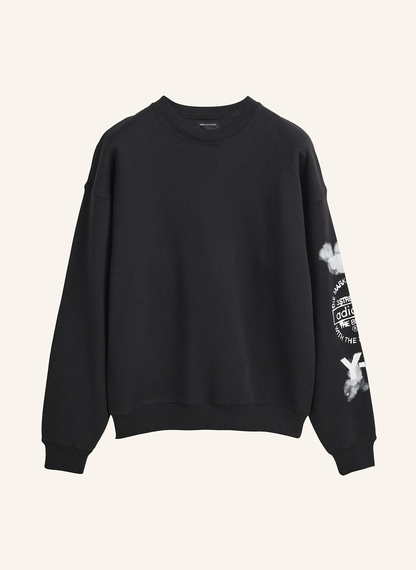 Y-3 Y-3 GRAFIK CREW SWEATSHIRT: SCHWARZ