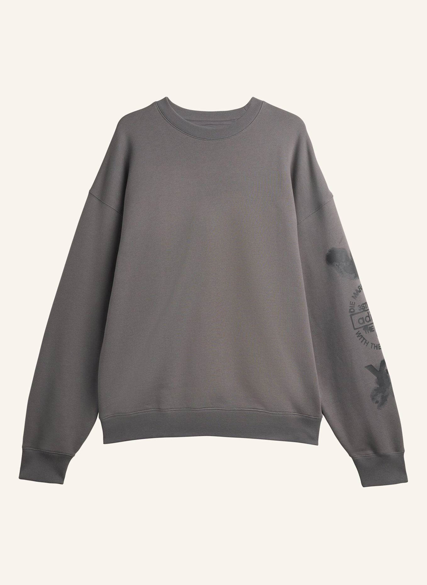 Y-3 Y-3 GRAFIK CREW SWEATSHIRT: GRAU