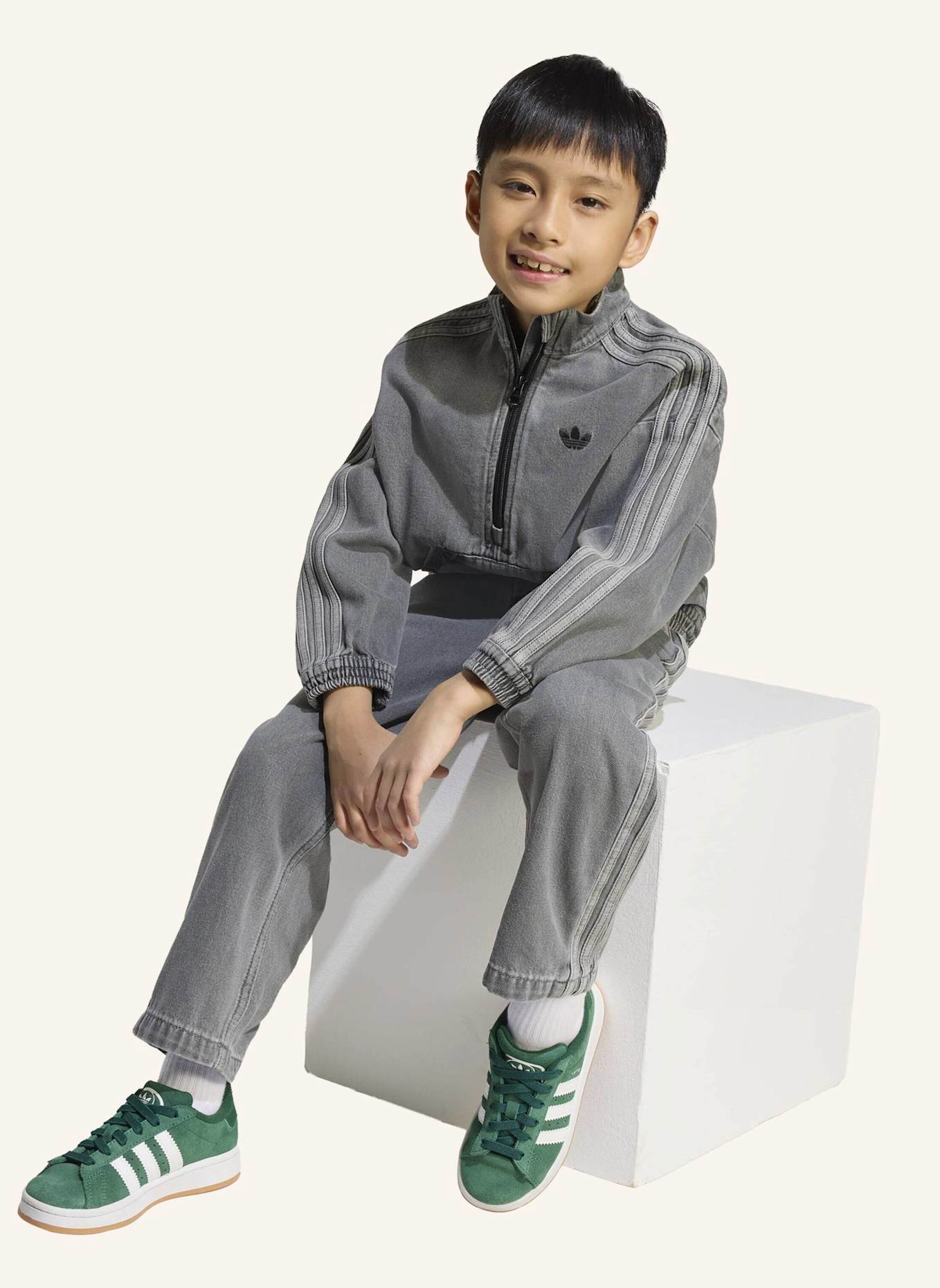 adidas Originals DENIM KIDS SET: GRAU