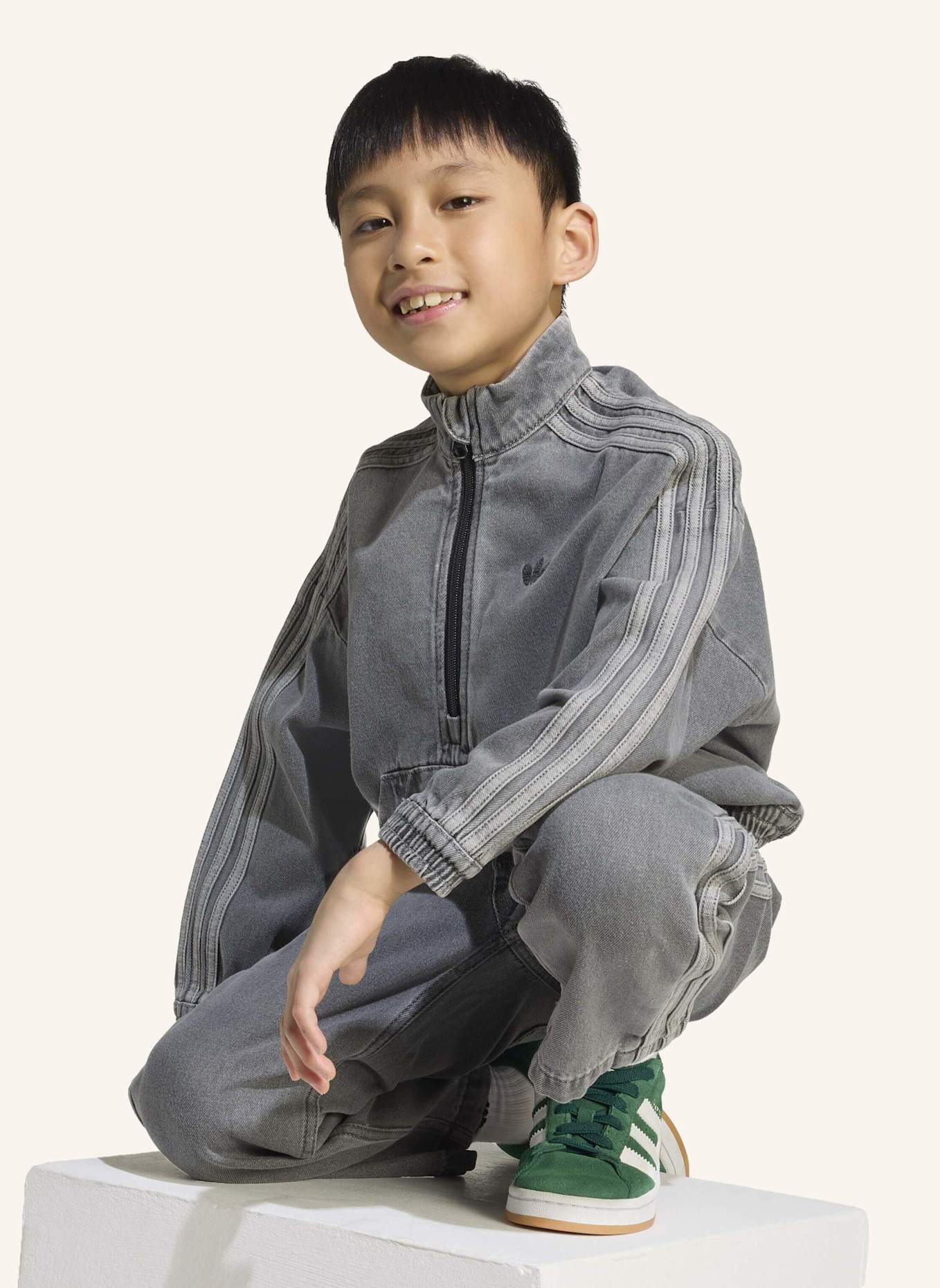 adidas Originals DENIM KIDS SET: GRAU