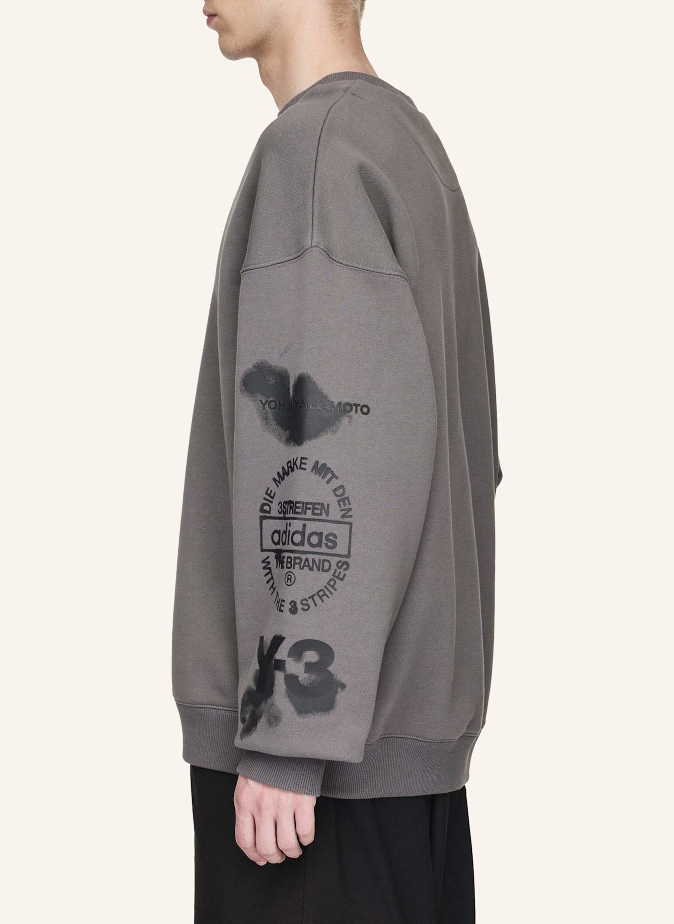Y-3 Y-3 GRAFIK CREW SWEATSHIRT: GRAU