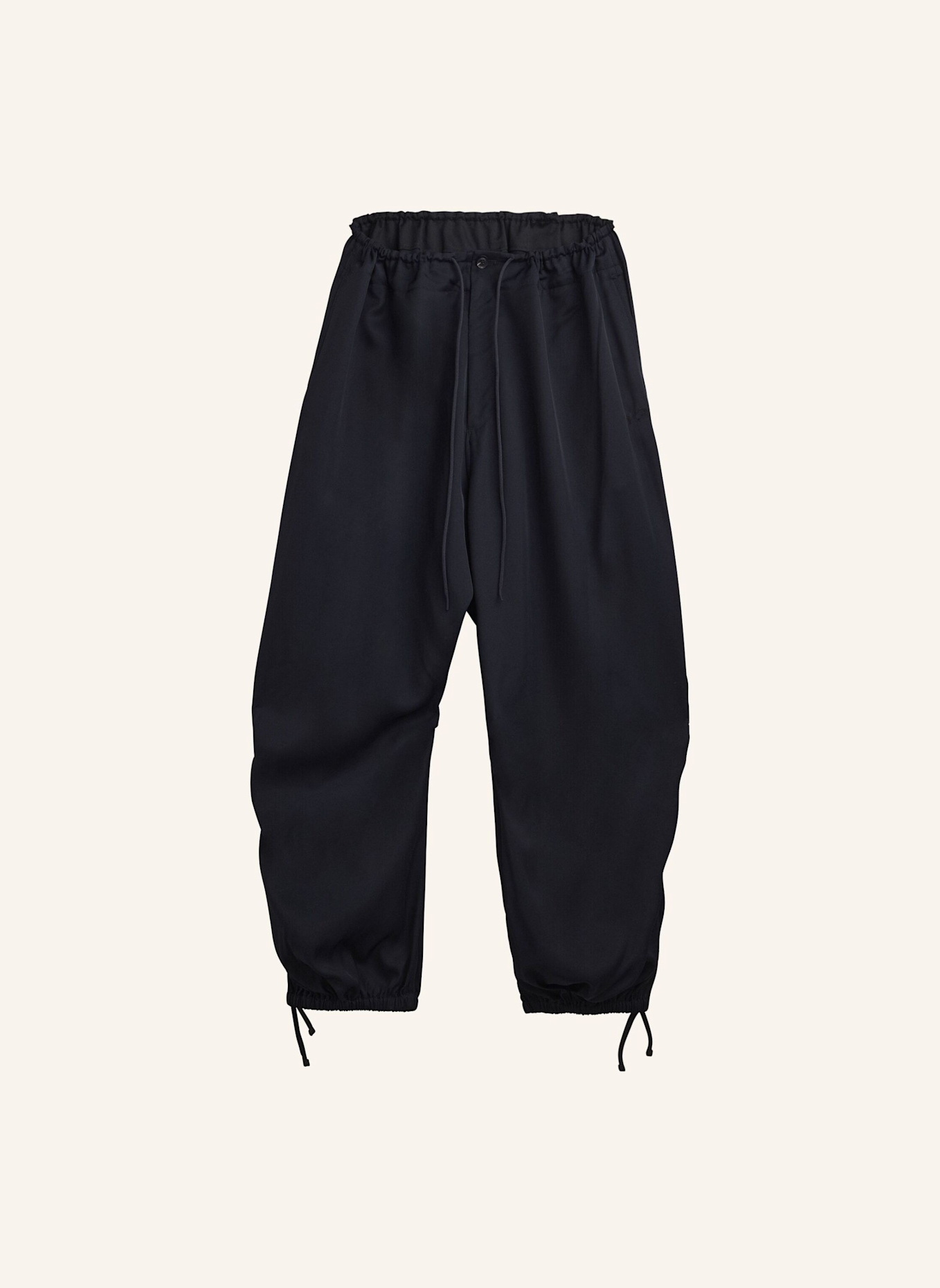 Y-3 Y-3 RAYON TWILL WIDE HOSE: SCHWARZ