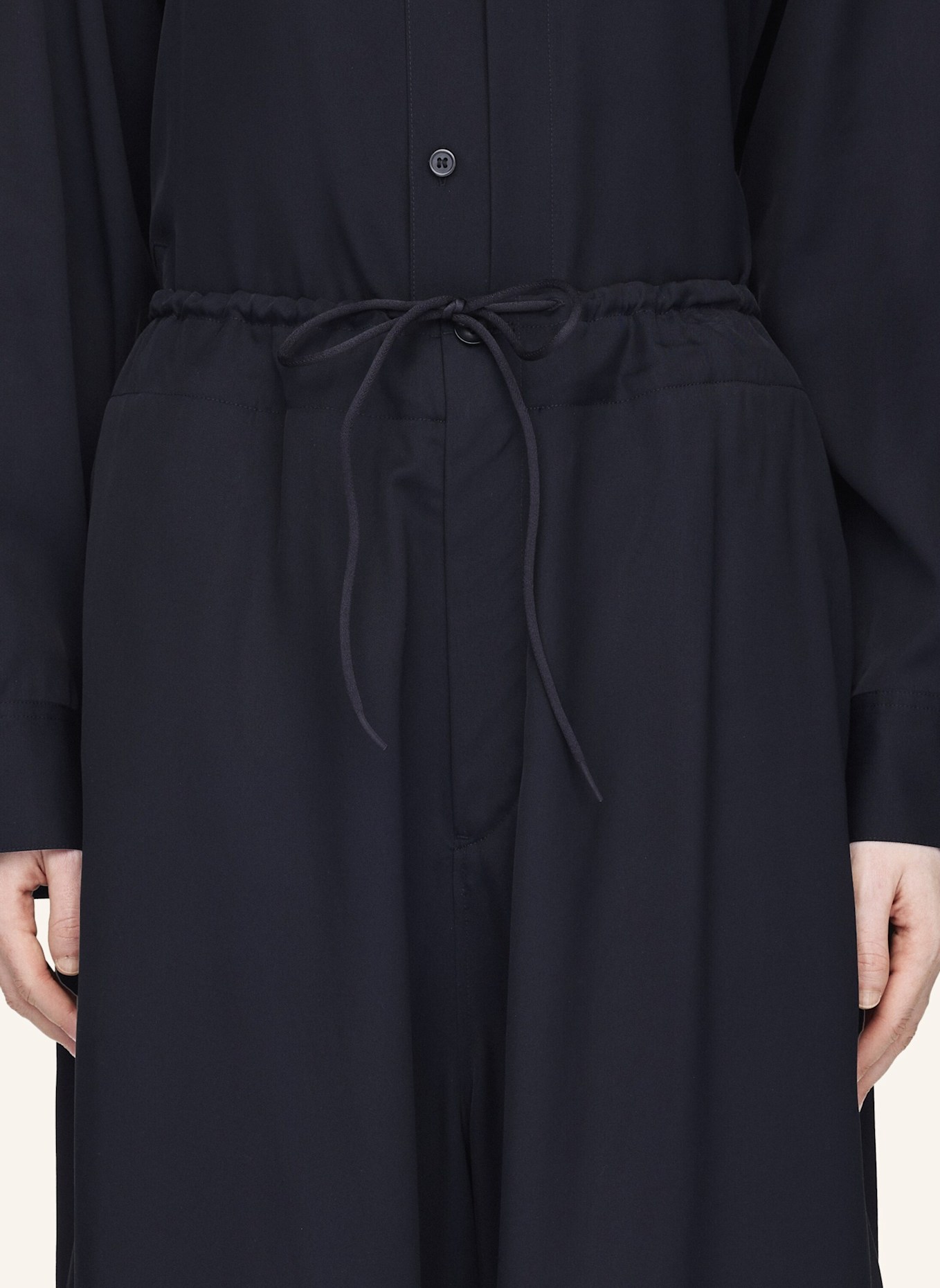 Y-3 Y-3 RAYON TWILL WIDE HOSE: SCHWARZ