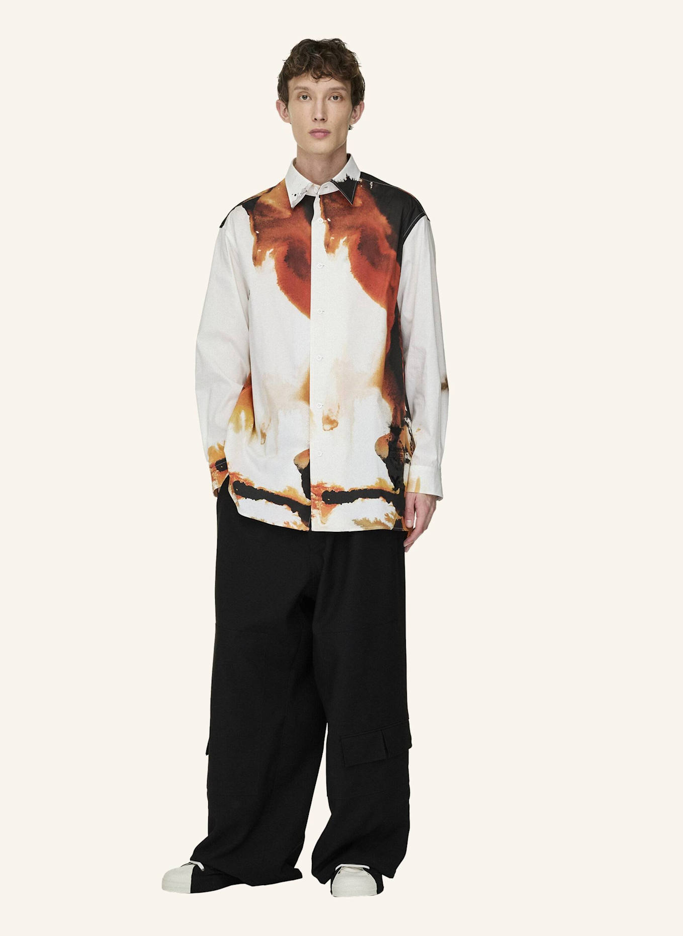 Y-3 Y-3 AOP HEMD: WEISS