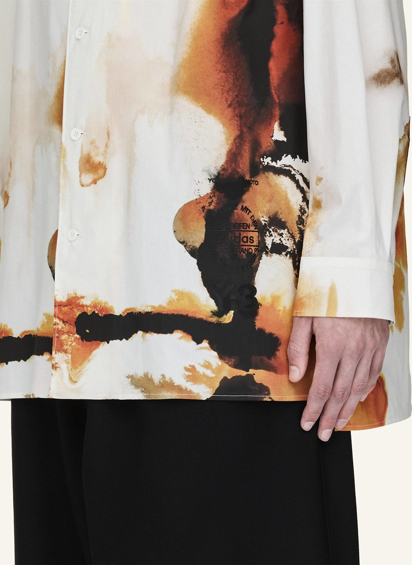 Y-3 Y-3 AOP HEMD: WEISS