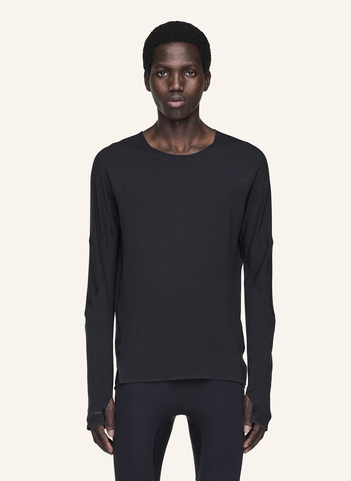 Y-3 Y-3 RUNNING LONGSLEEVE: SCHWARZ