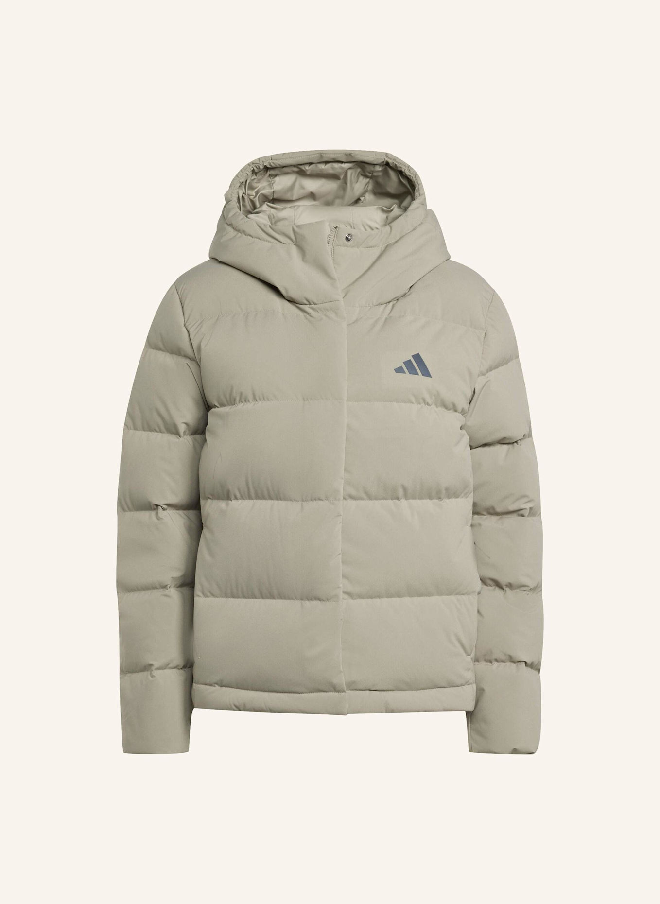 adidas HELIONIC CLIMAWARM DAUNENJACKE MIT KAPUZE: SILBER