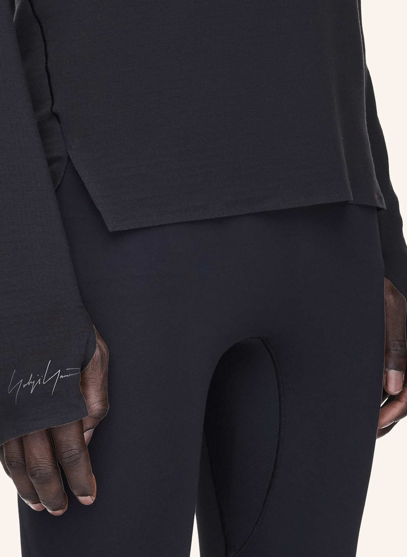 Y-3 Y-3 RUNNING LONGSLEEVE: SCHWARZ