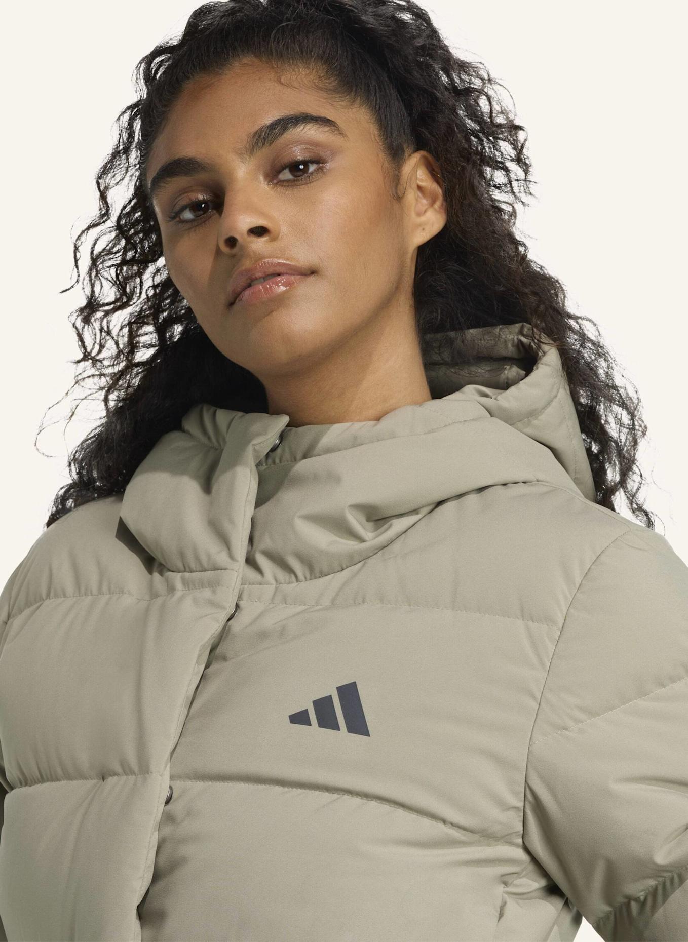 adidas HELIONIC CLIMAWARM DAUNENJACKE MIT KAPUZE: SILBER