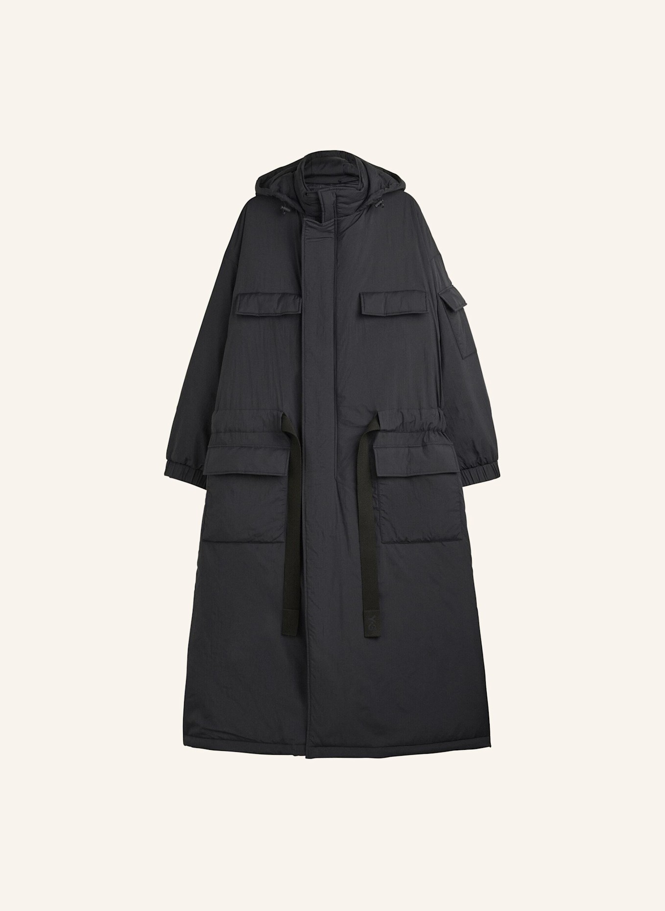 Y-3 Y-3 GEFÜTTERTER PARKA MIT KAPUZE: SCHWARZ