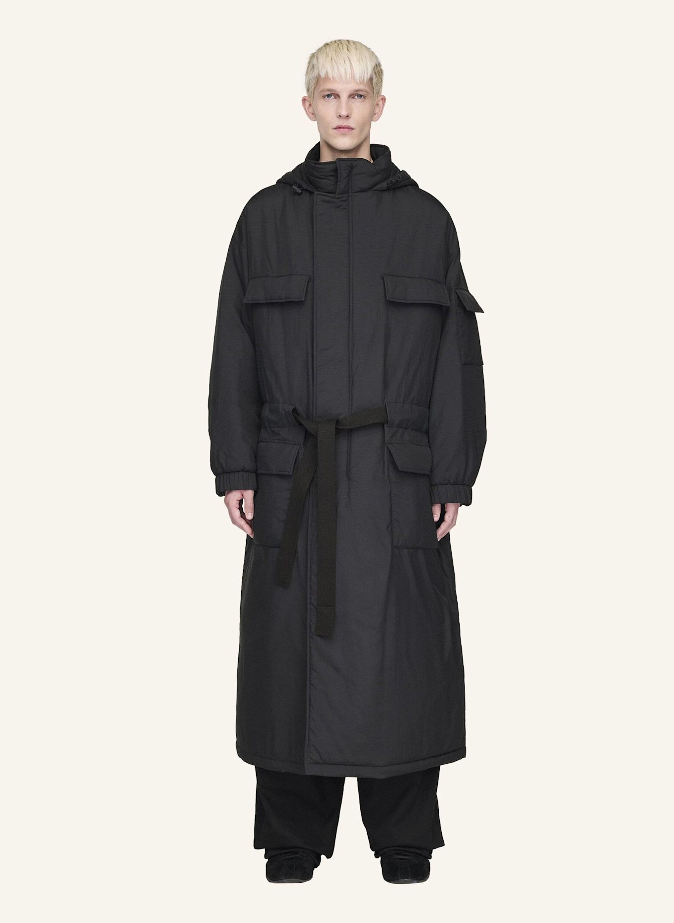 Y-3 Y-3 GEFÜTTERTER PARKA MIT KAPUZE: SCHWARZ