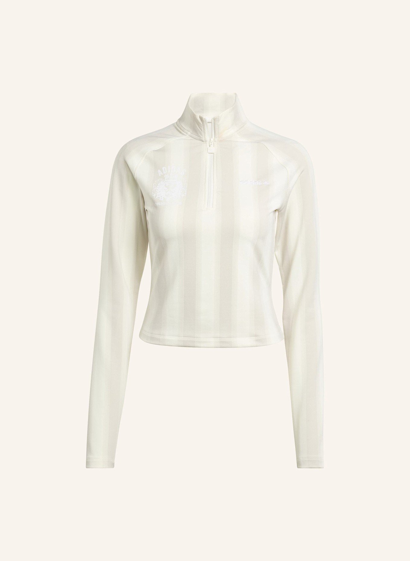 adidas Originals HALF-ZIP GRAPHIC FOOTBALL LONGSLEEVE: WEISS