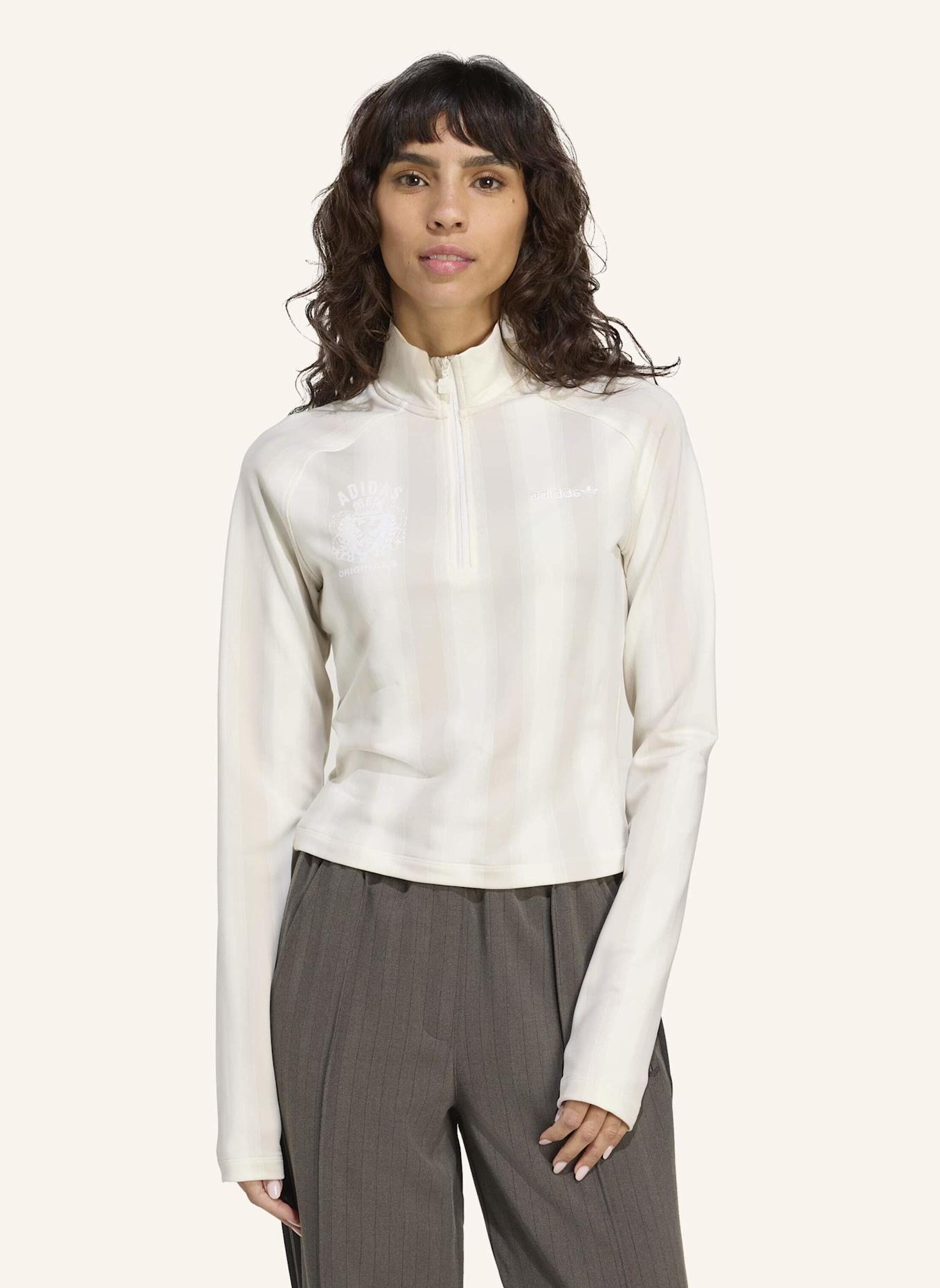 adidas Originals HALF-ZIP GRAPHIC FOOTBALL LONGSLEEVE: WEISS