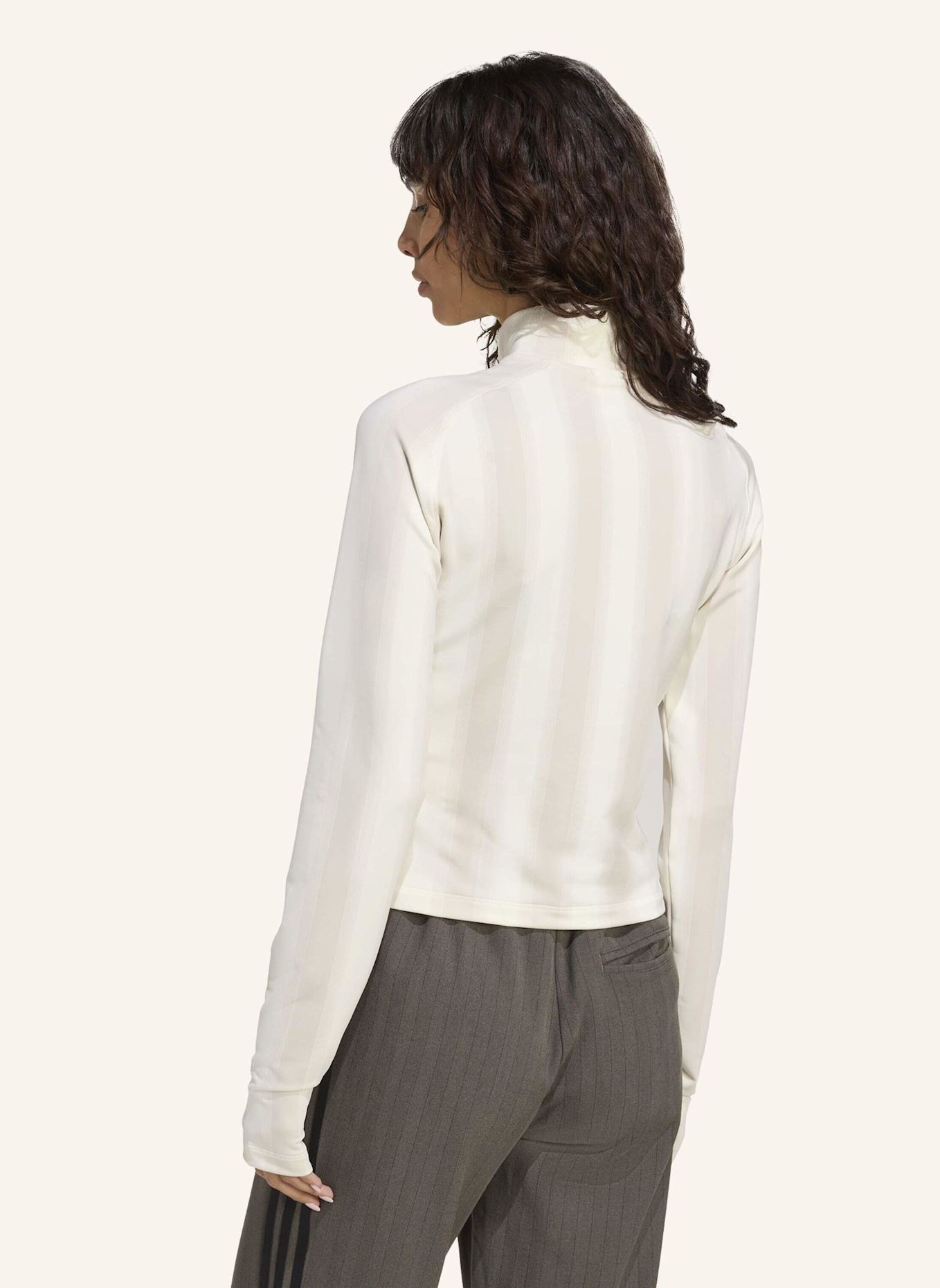 adidas Originals HALF-ZIP GRAPHIC FOOTBALL LONGSLEEVE: WEISS