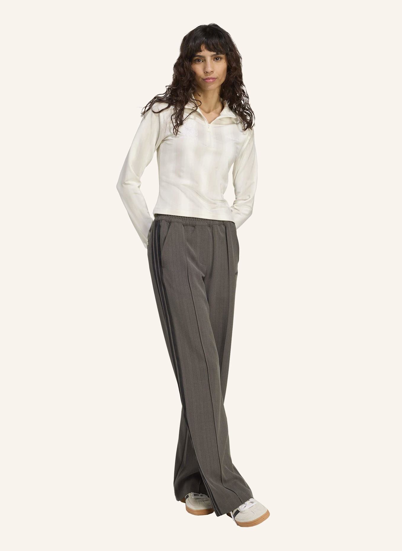 adidas Originals HALF-ZIP GRAPHIC FOOTBALL LONGSLEEVE: WEISS