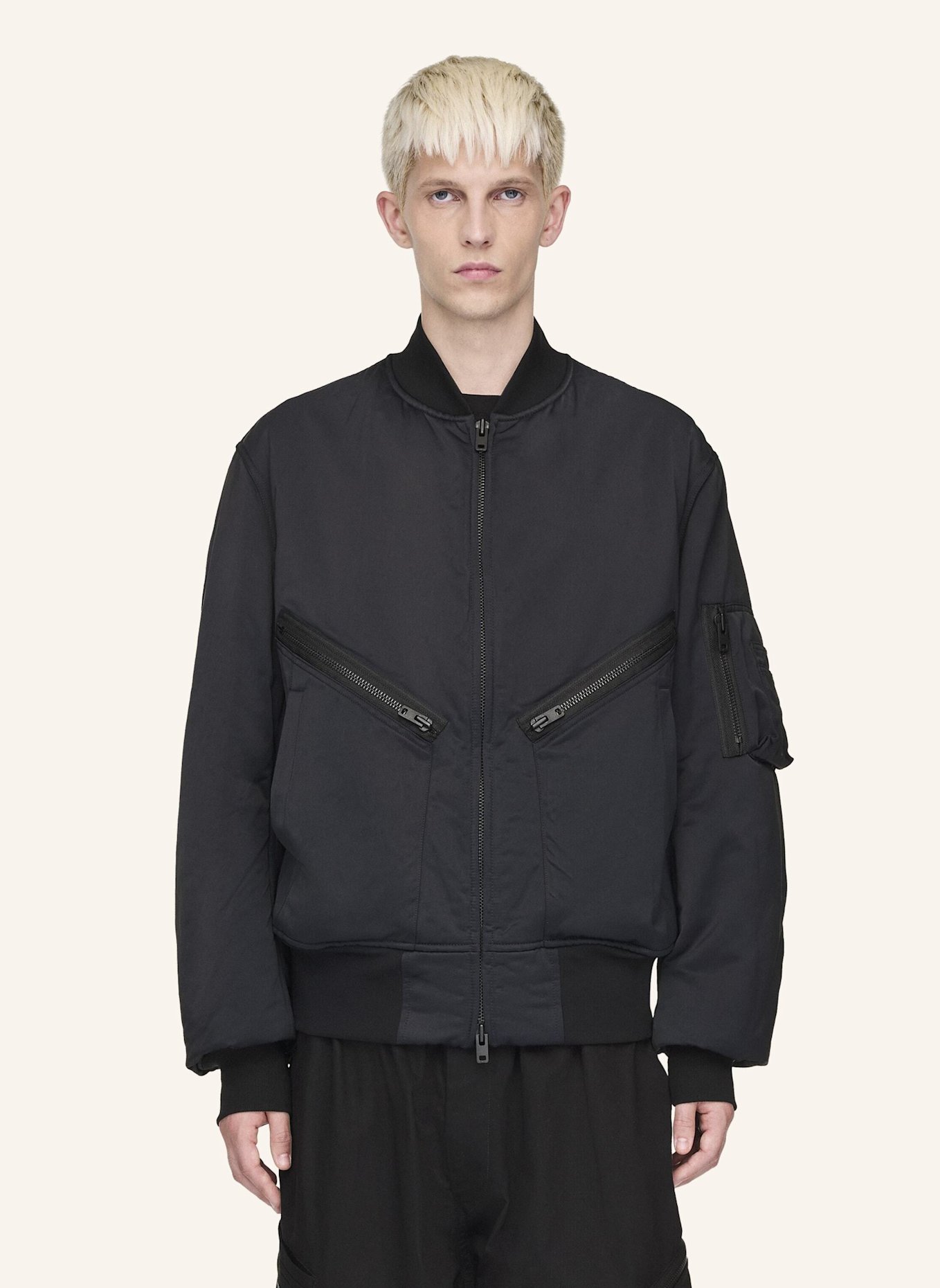 Y-3 Y-3 BOMBERJACKE: SCHWARZ