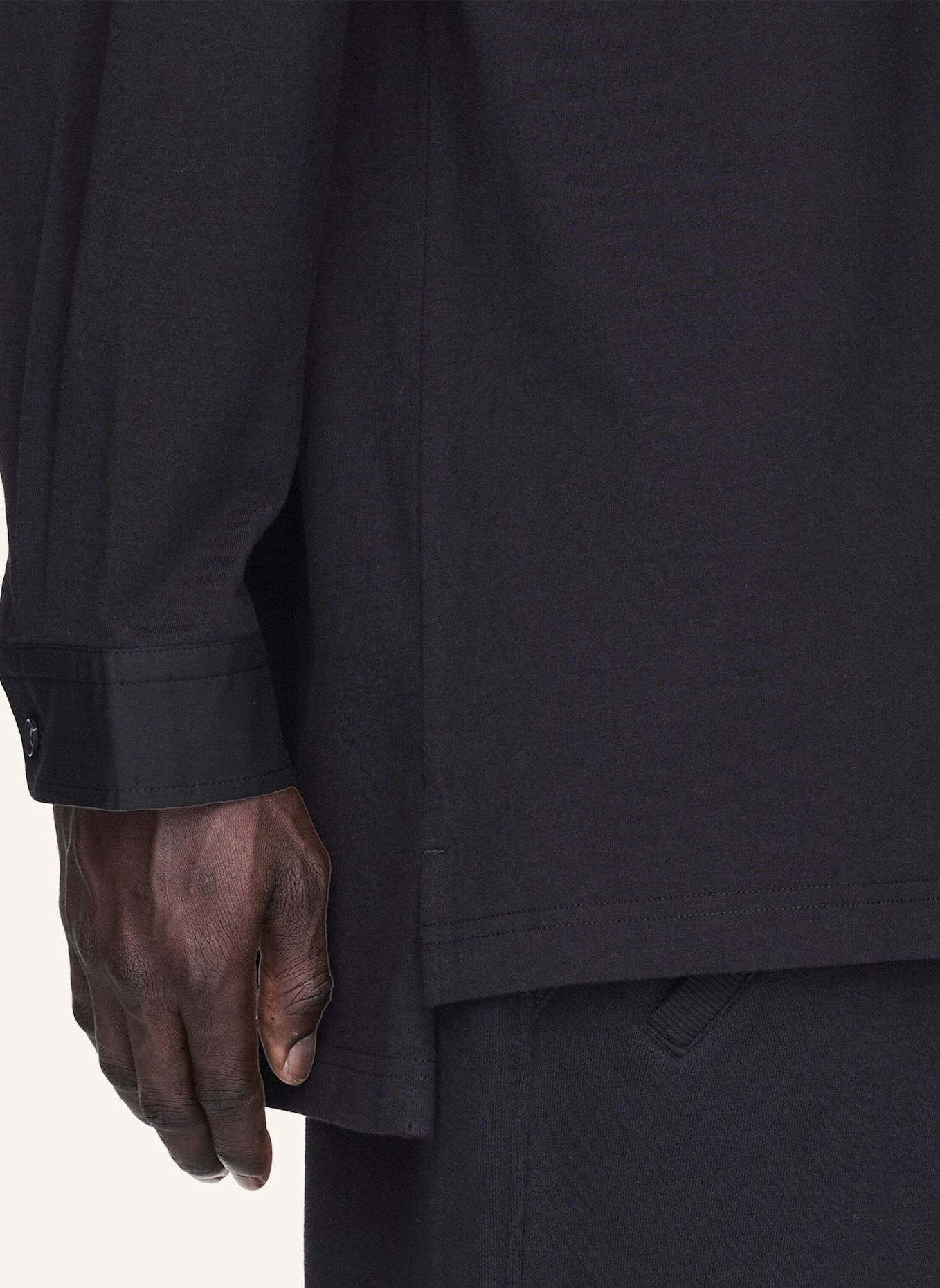 Y-3 Y-3 LONG SLEEVE POLOSHIRT: SCHWARZ