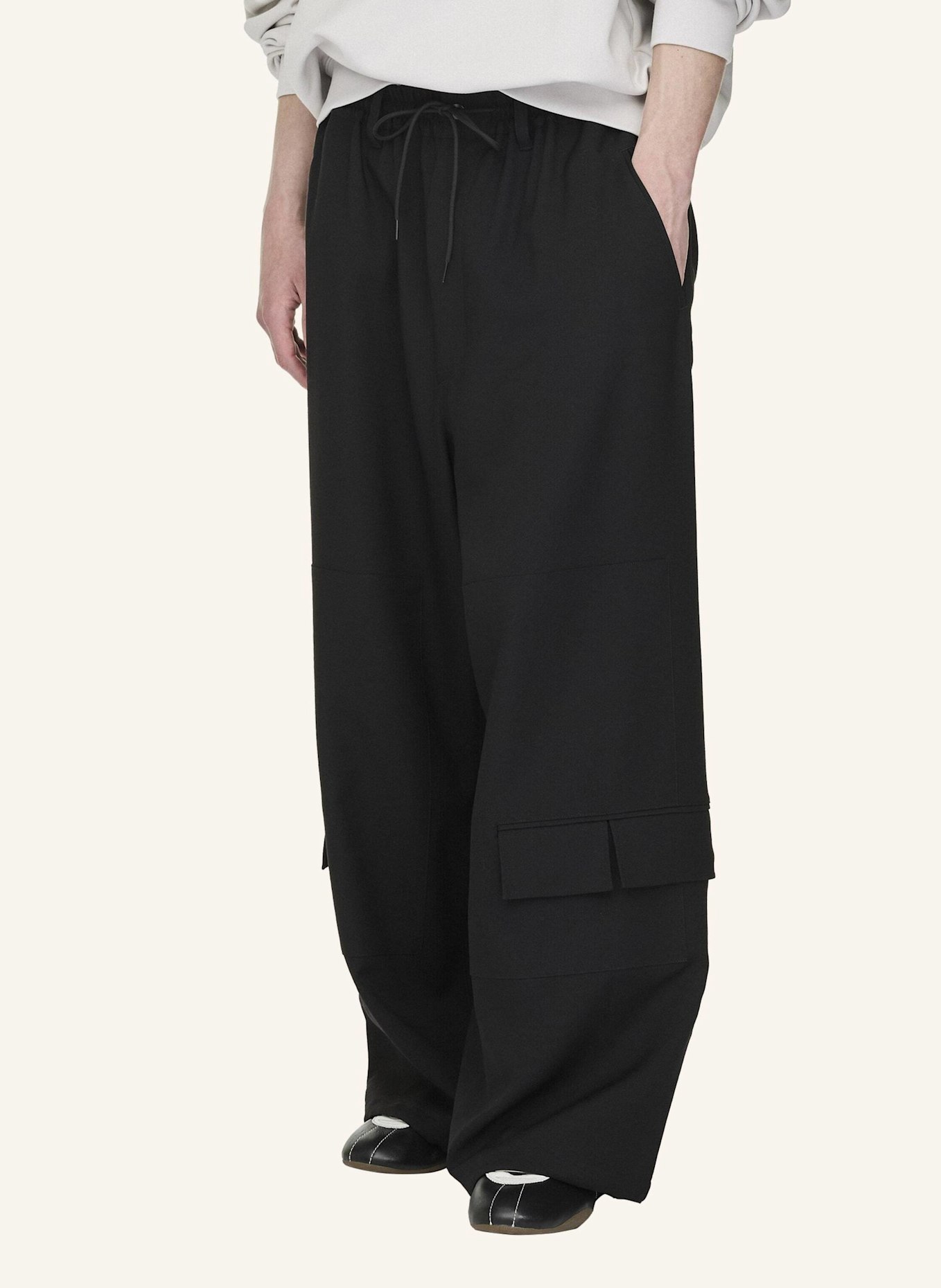 Y-3 Y-3 SPORT UNIFORM STRAIGHT LEG HOSE: SCHWARZ
