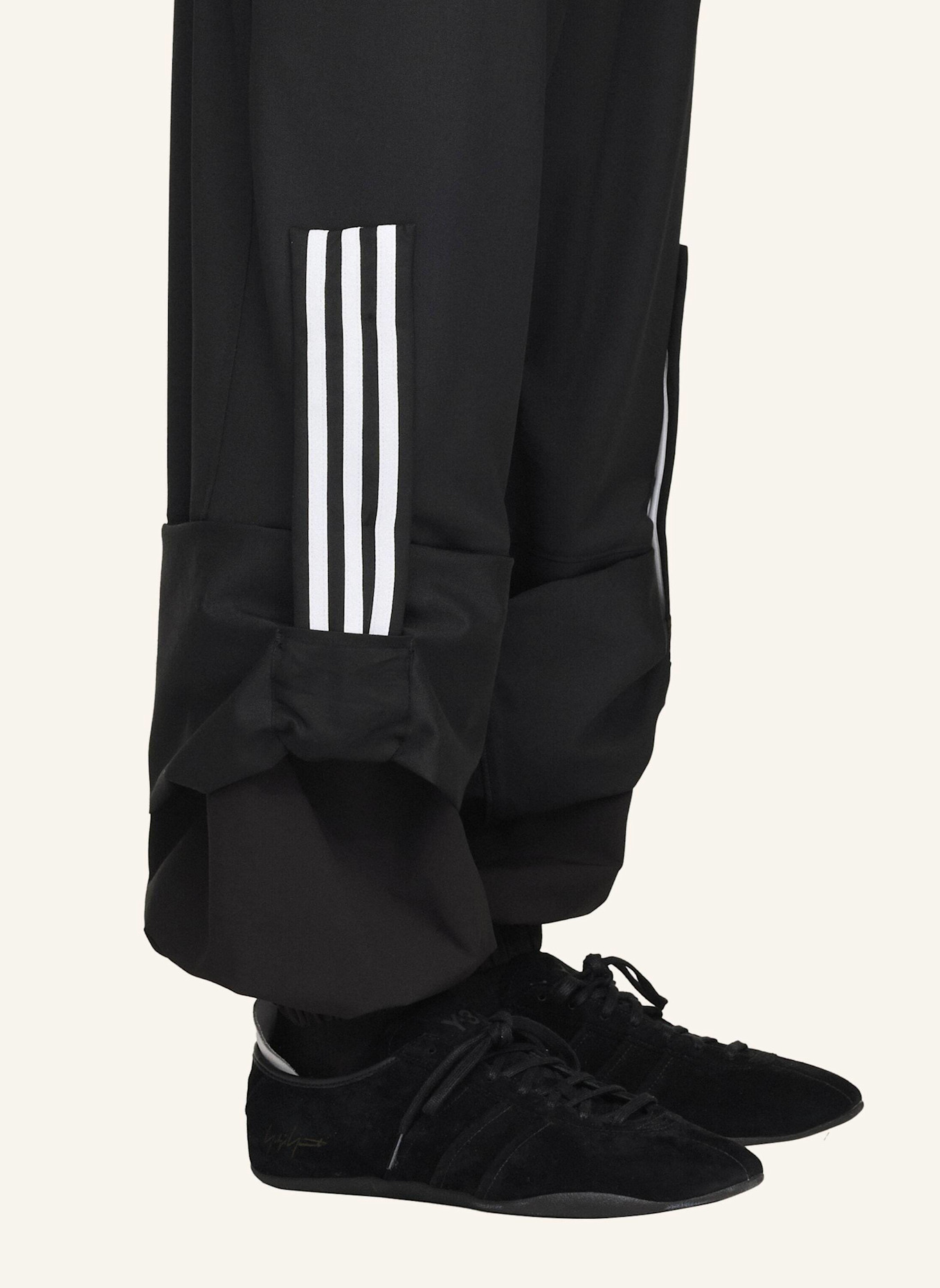 Y-3 Y-3 REFINED WOOL CUFFED HOSE: SCHWARZ