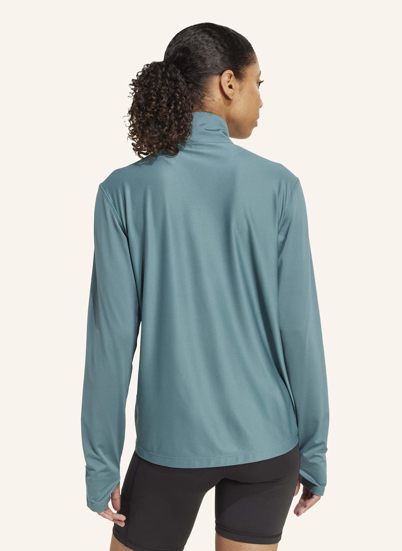 adidas OWN THE RUN HALF-ZIP OBERTEIL: TÜRKIS