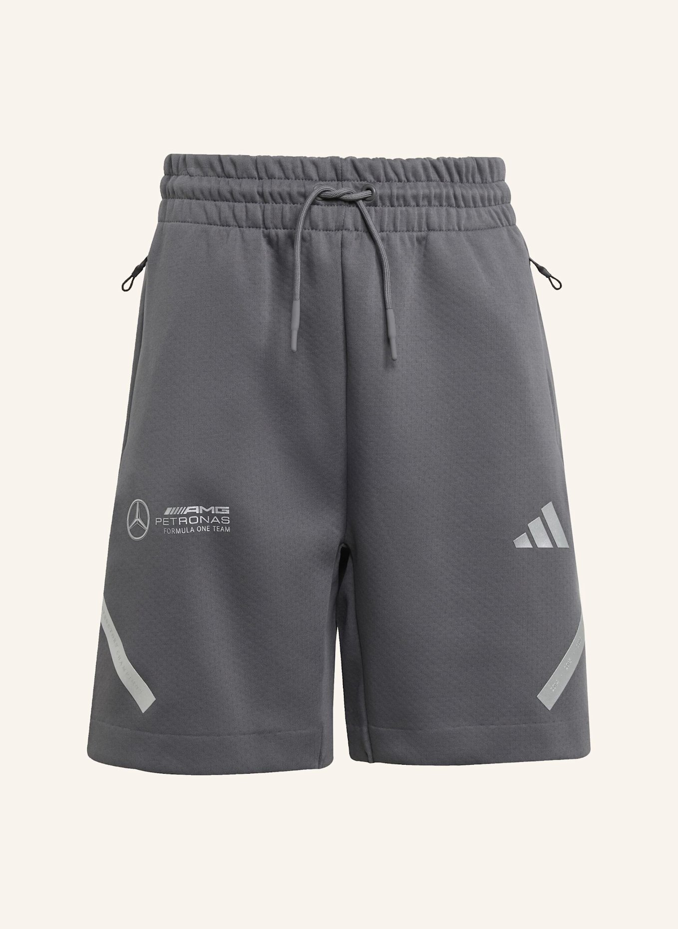 adidas MERCEDES-AMG PETRONAS FORMULA ONE TEAM SILVER ARROWS KIDS SHORTS: GRAU
