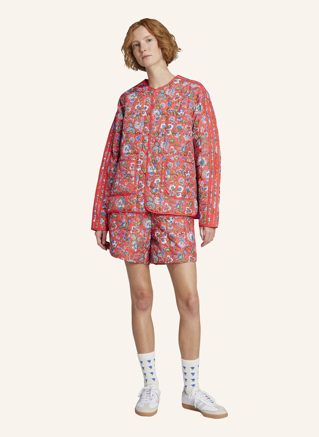 adidas Originals ADIDAS ORIGINALS X LIBERTY LONDON STEPPJACKE: ROT