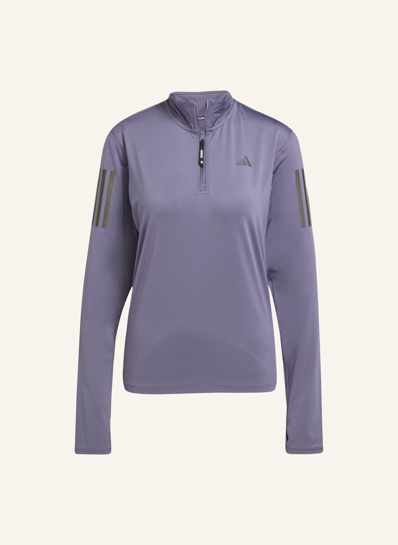 adidas OWN THE RUN HALF-ZIP OBERTEIL: LILA