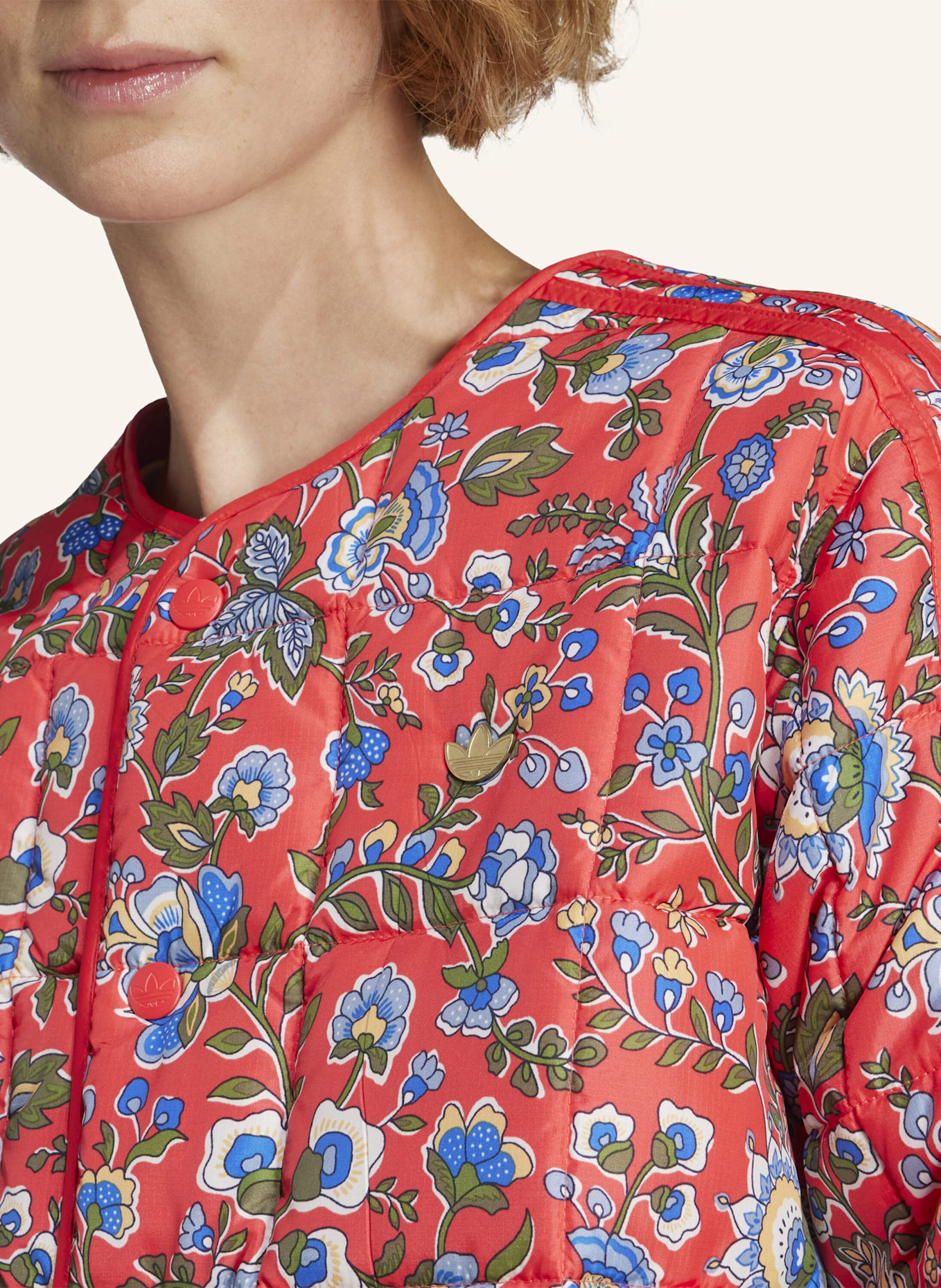 adidas Originals ADIDAS ORIGINALS X LIBERTY LONDON STEPPJACKE: ROT