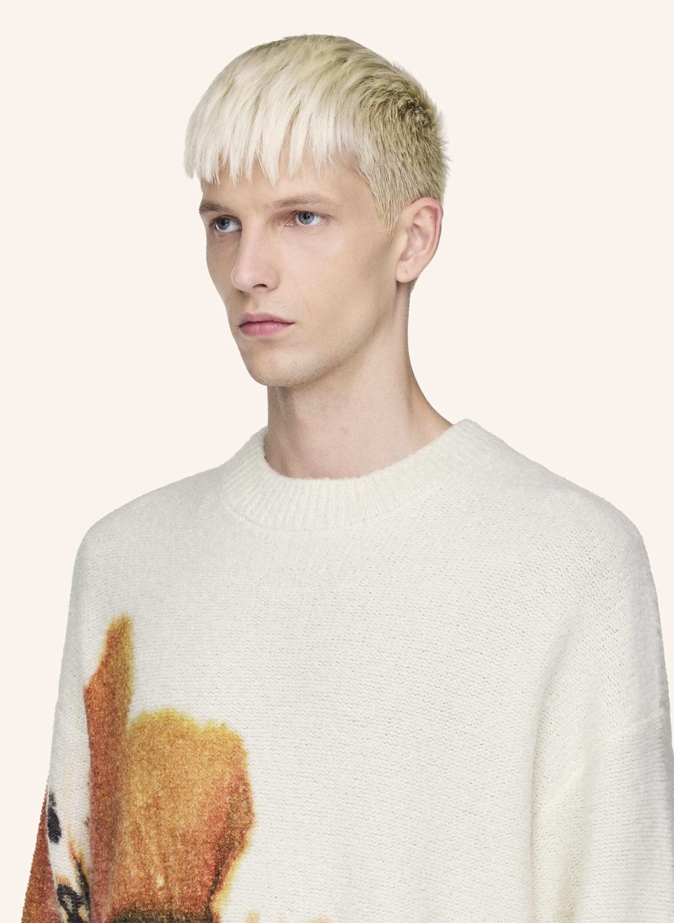 Y-3 Y-3 AOP STRICKPULLOVER: WEISS