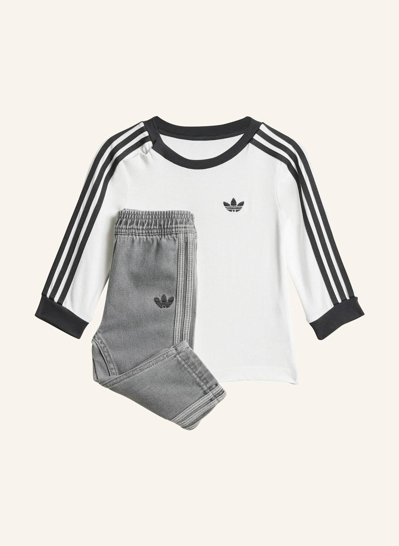 adidas Originals DENIM KIDS LONGSLEEVE-SET: WEISS/ SCHWARZ