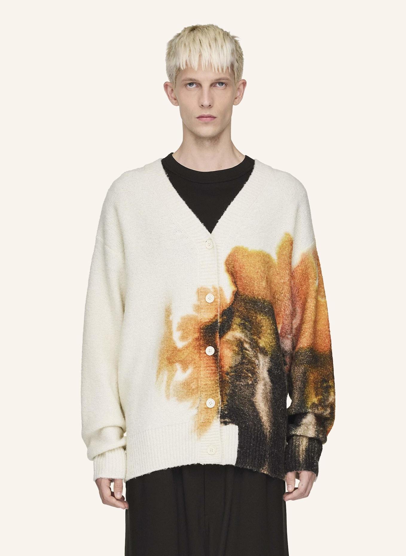 Y-3 Y-3 STRICKJACKE MIT GRAFIK: WEISS