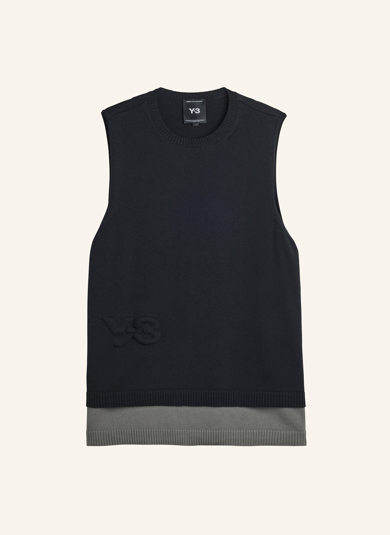 Y-3 Y-3 LOGO-STRICKWESTE: SCHWARZ