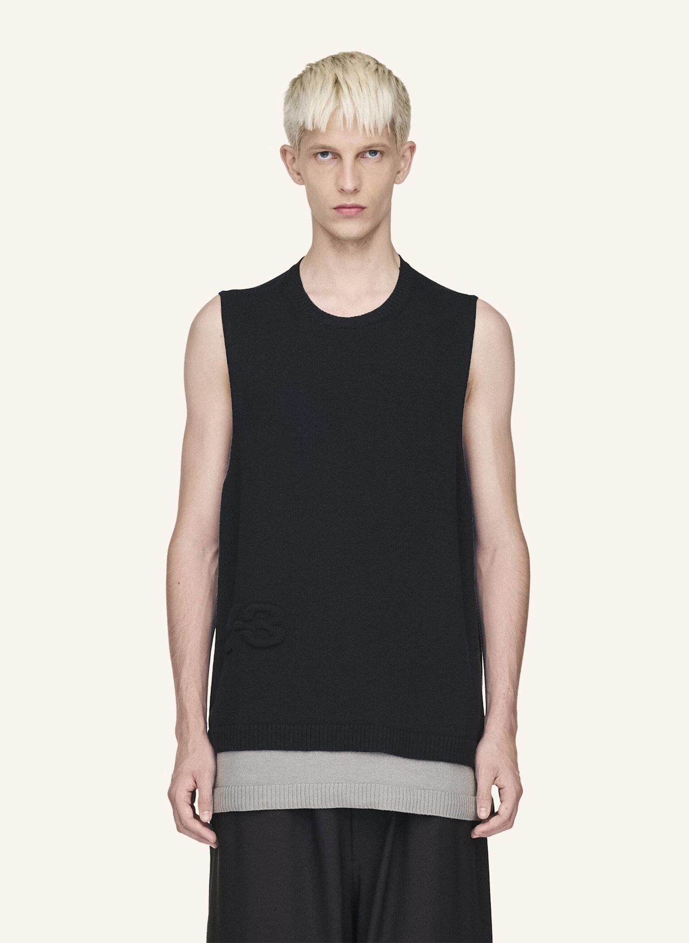 Y-3 Y-3 LOGO-STRICKWESTE: SCHWARZ