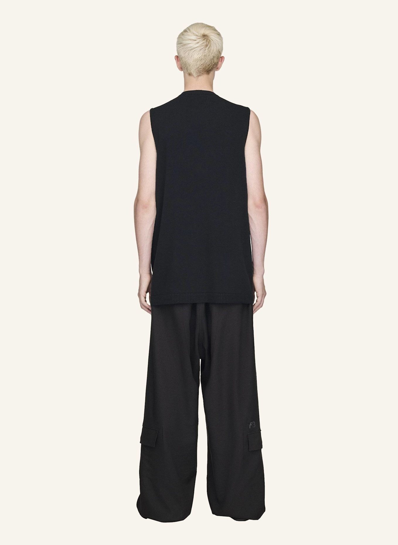 Y-3 Y-3 LOGO-STRICKWESTE: SCHWARZ