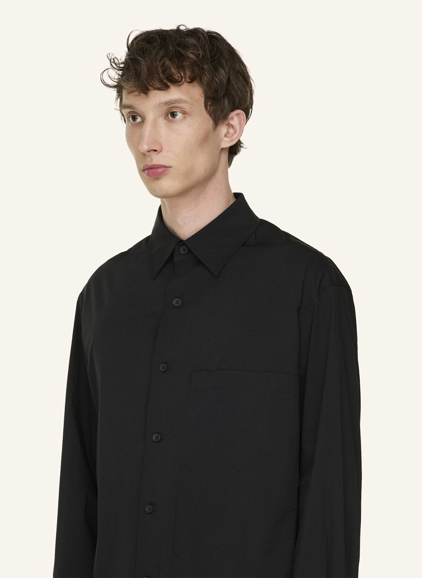 Y-3 Y-3 SPORTY COTTON SHIRT: SCHWARZ