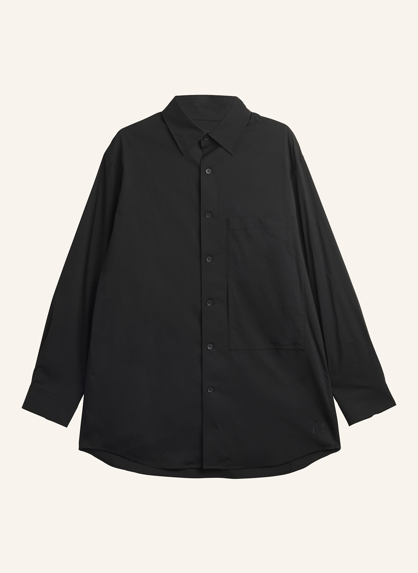Y-3 Y-3 SPORTY COTTON SHIRT: SCHWARZ