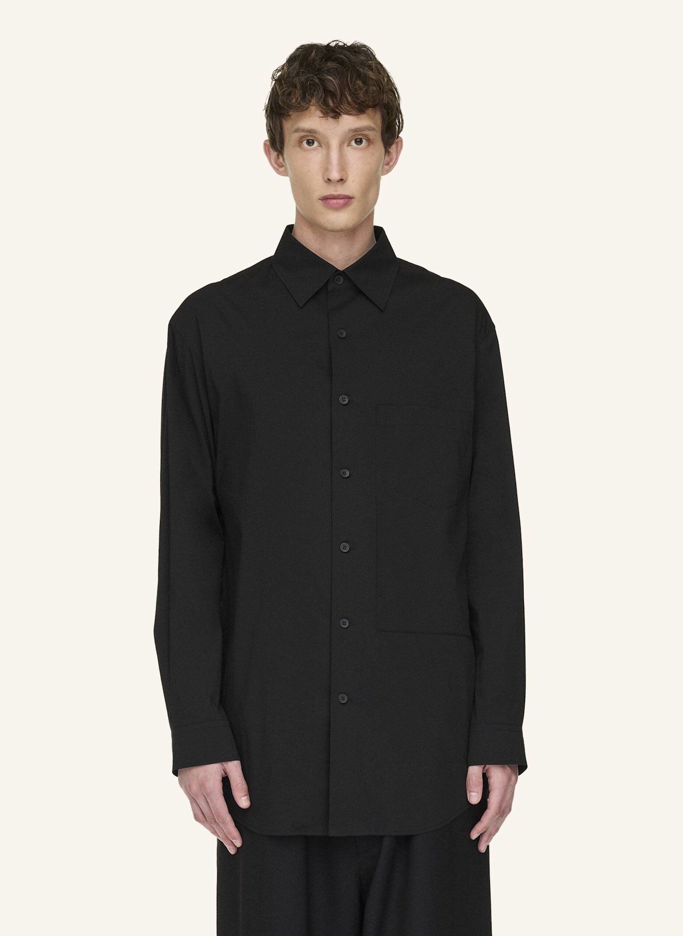 Y-3 Y-3 SPORTY COTTON SHIRT: SCHWARZ