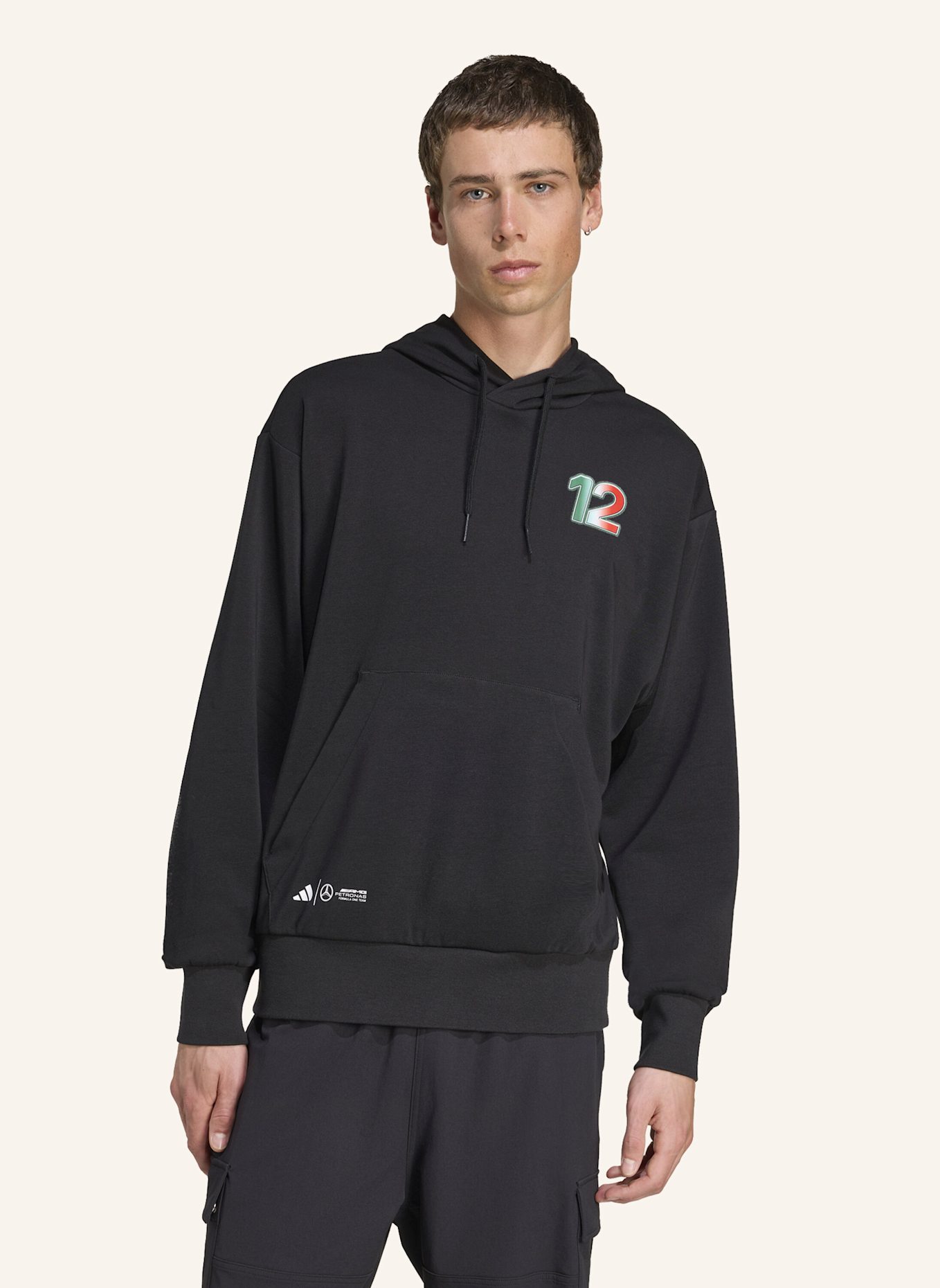adidas MERCEDES - AMG PETRONAS FORMULA ONE TEAM KIMI ANTONELLI GRAPHIC HOODIE: SCHWARZ