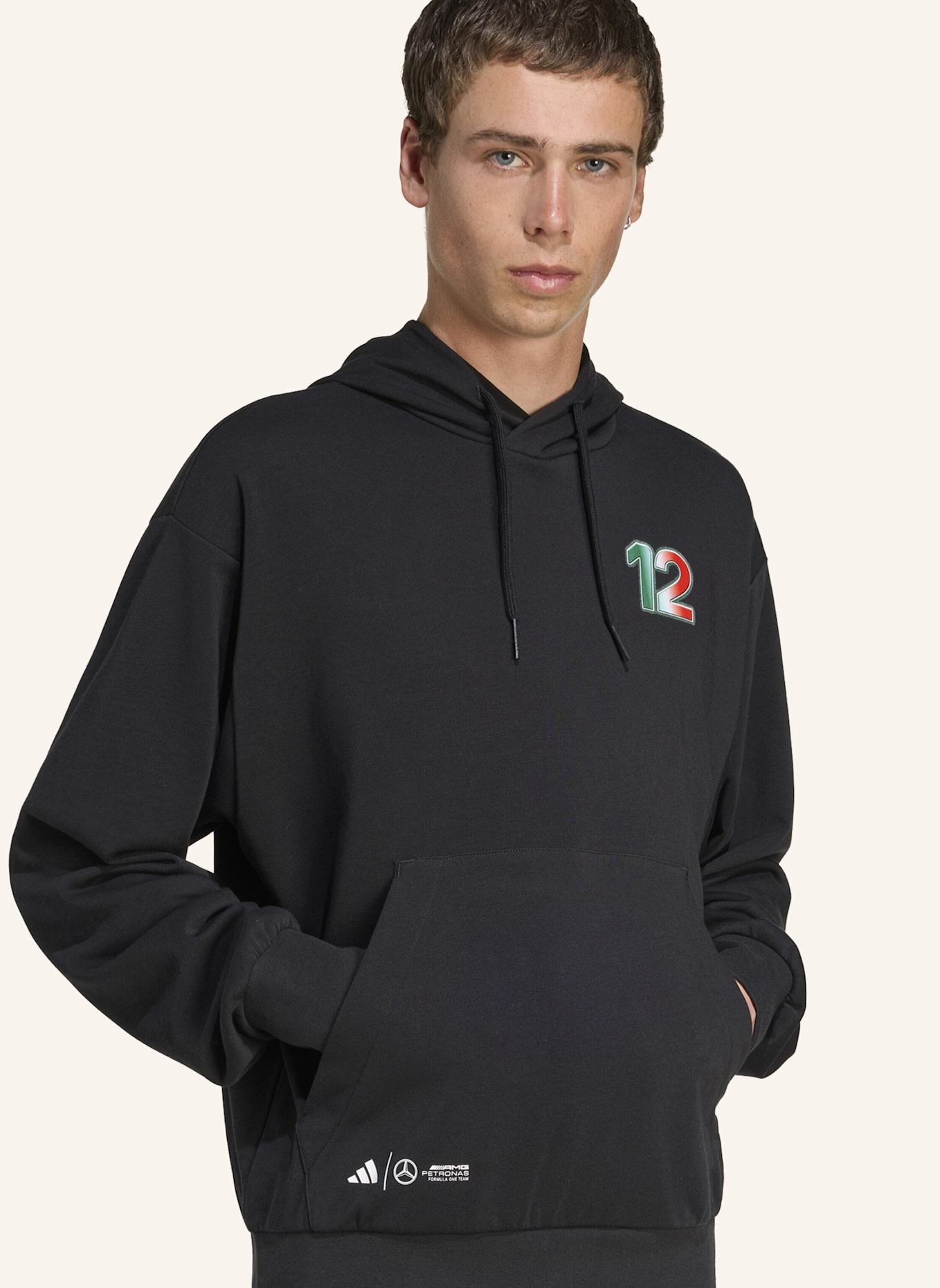 adidas MERCEDES - AMG PETRONAS FORMULA ONE TEAM KIMI ANTONELLI GRAPHIC HOODIE: SCHWARZ