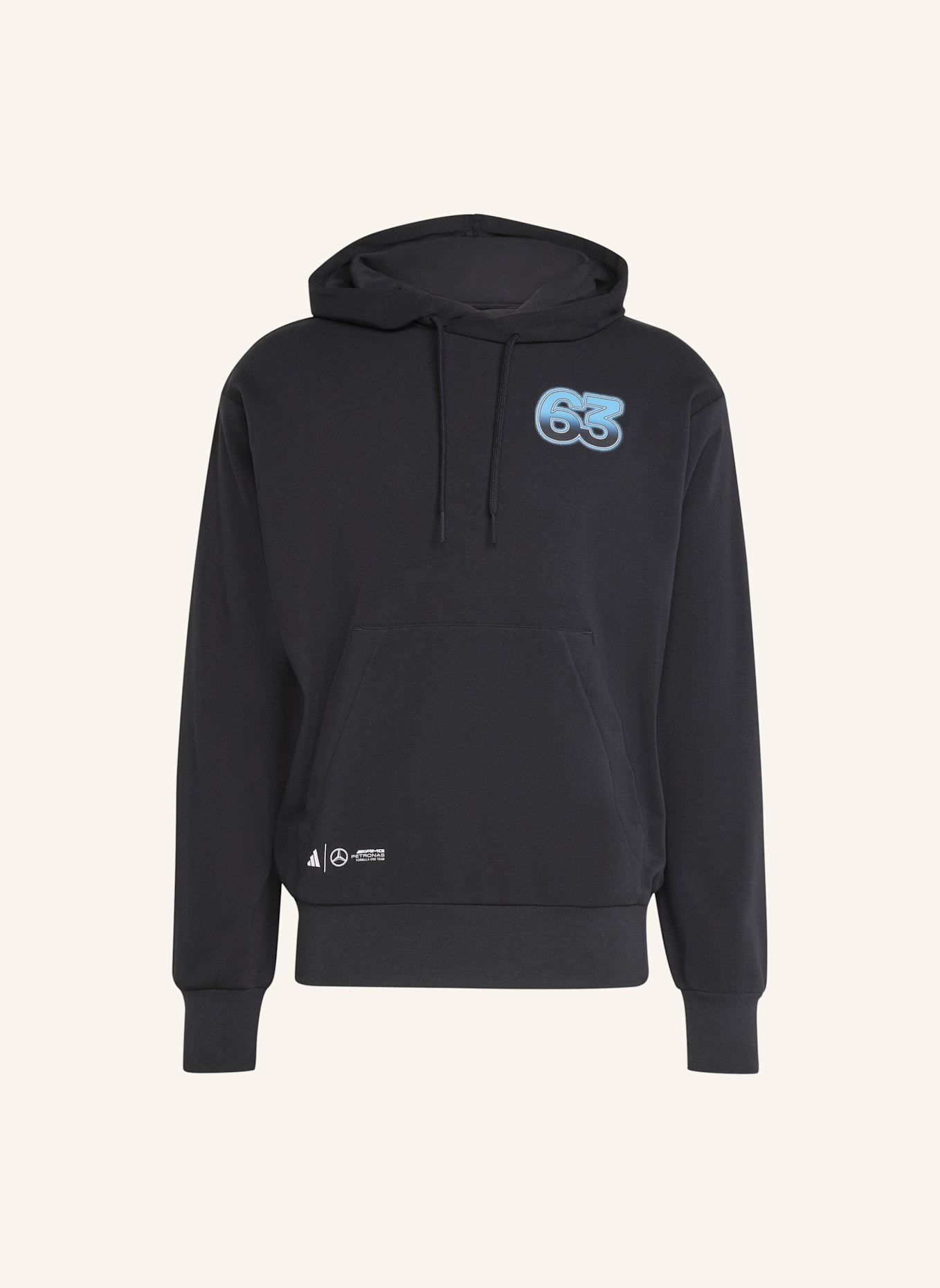 adidas MERCEDES - AMG PETRONAS FORMULA ONE TEAM GEORGE RUSSELL GRAPHIC HOODIE: SCHWARZ